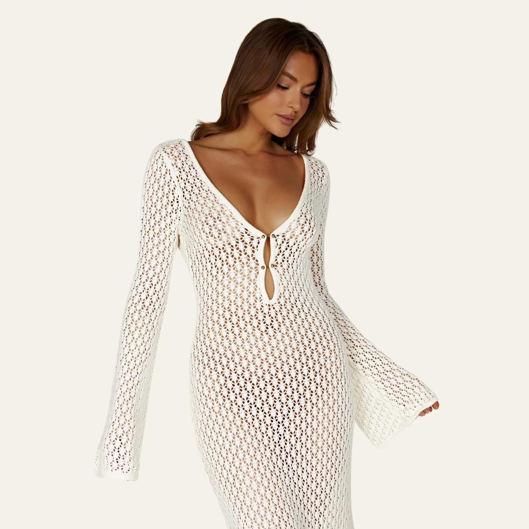The St. Moritz Crochet Beach Maxi Dress