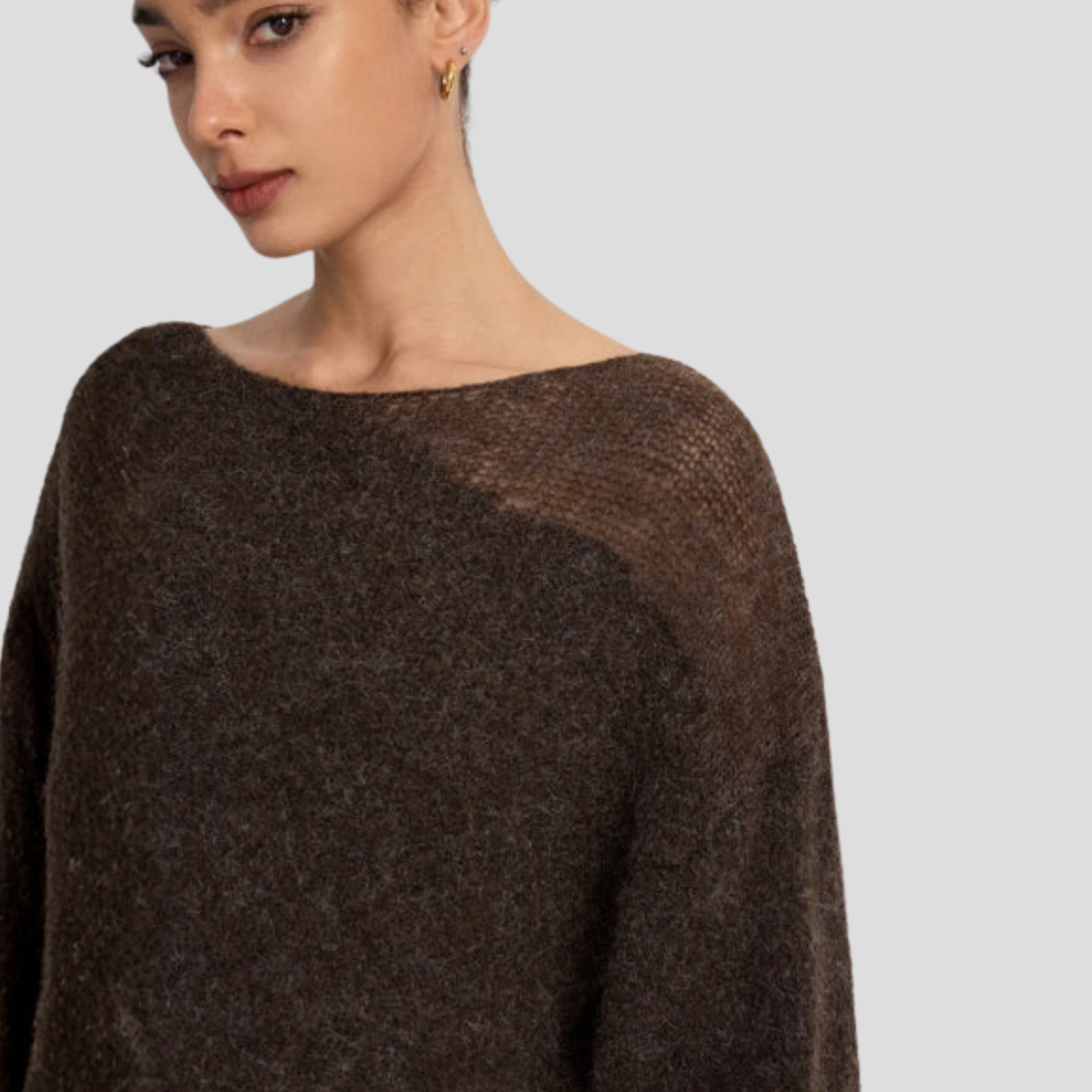 Women Sweater | Boat Neck Shape & Relaxed Draped Silhouette for Daily Wear