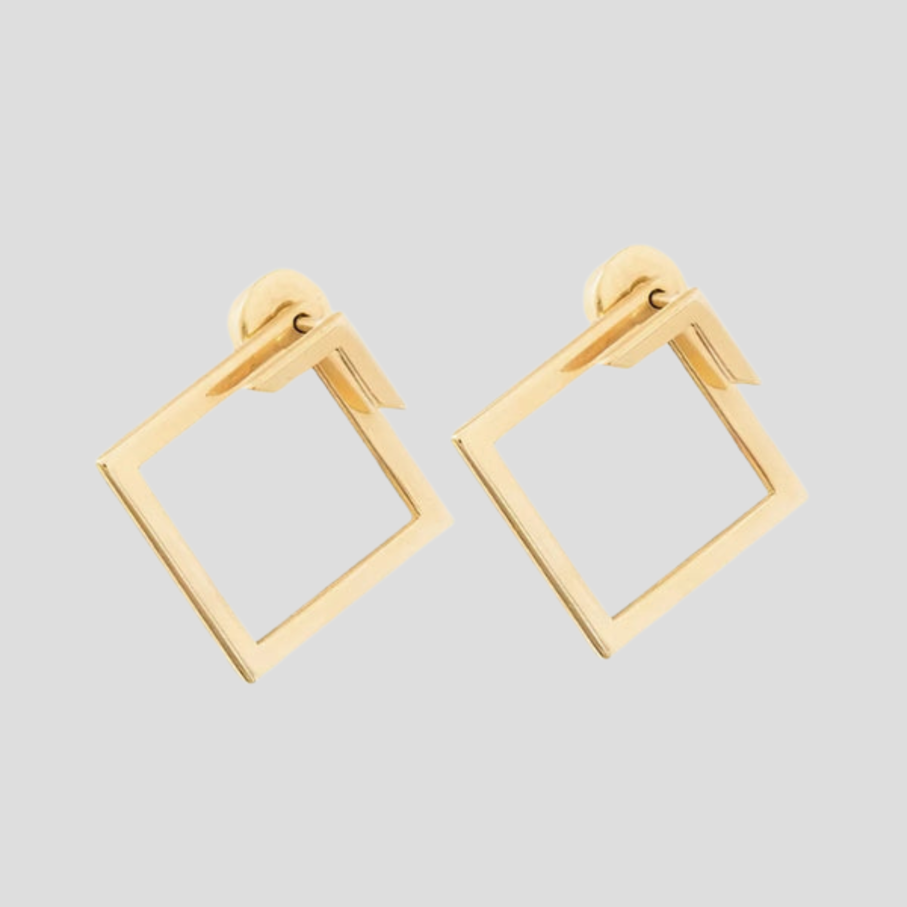 Women Drop Earrings | Chevron Stud Form & Open Square Drop Design for Daily and Evening Styling