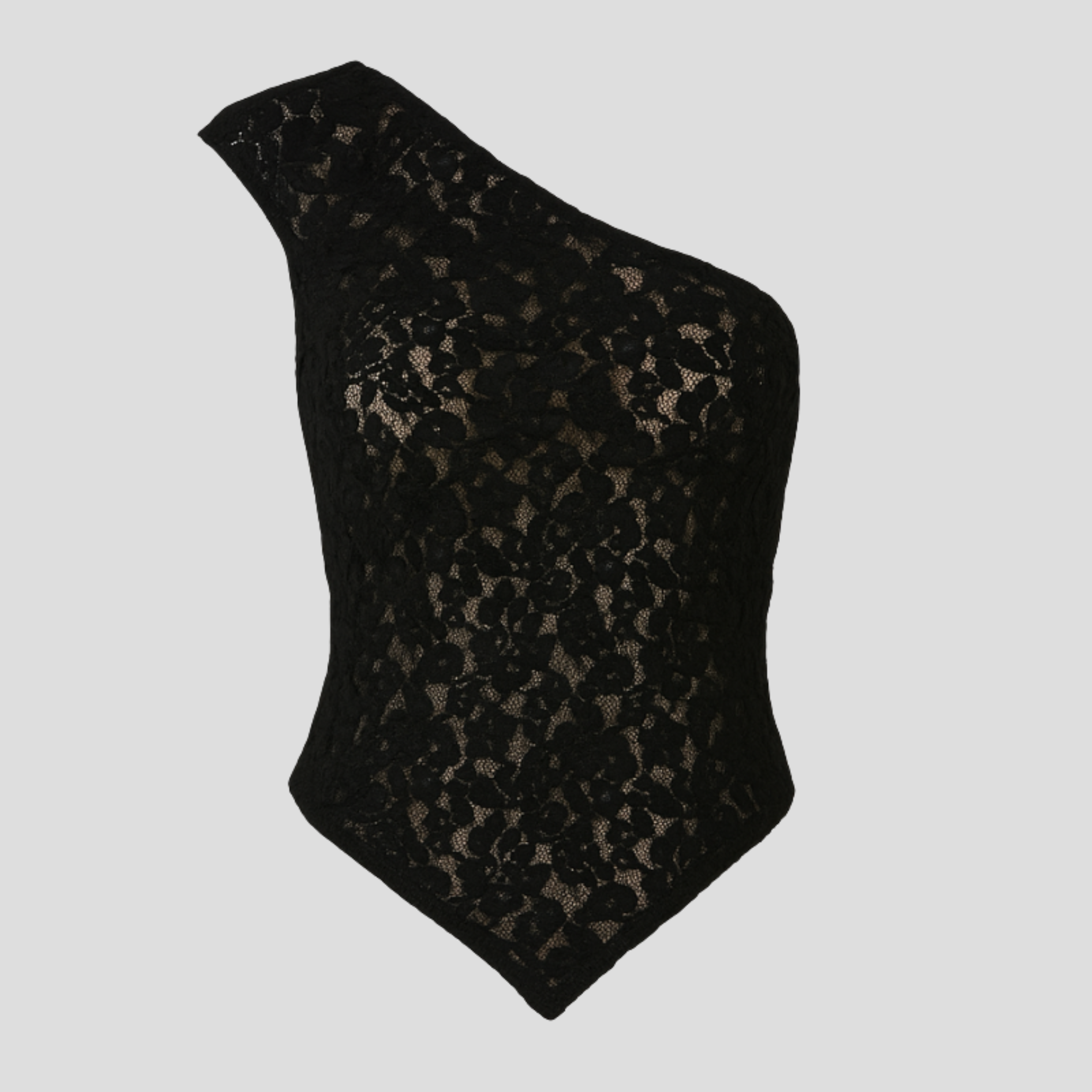 Women Lace Top | One-Shoulder Upper Form & Floral Pattern Definition for Occasion Wear