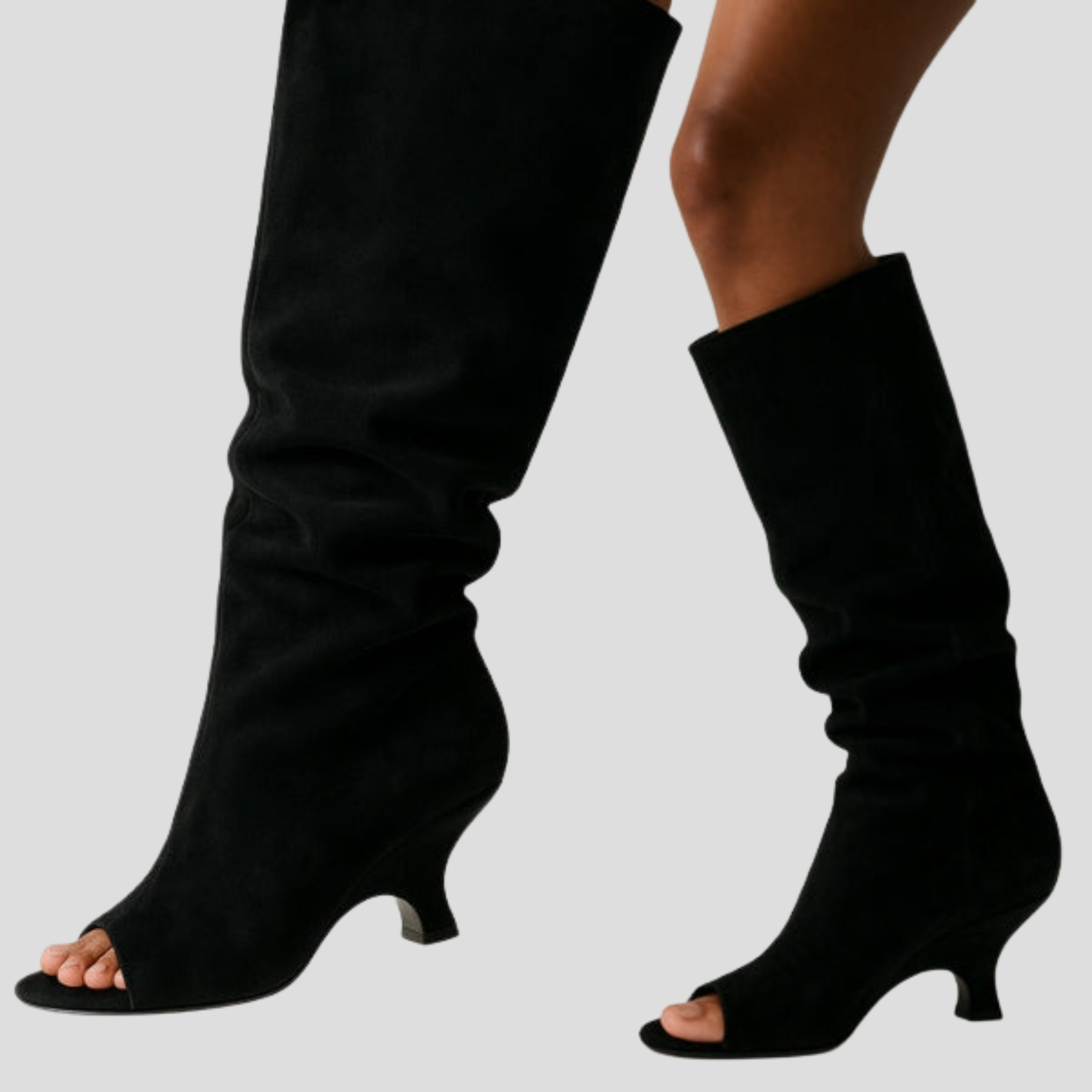 Women Boots | Open Toe Structure & Knee-High Vertical Form for Daily Use