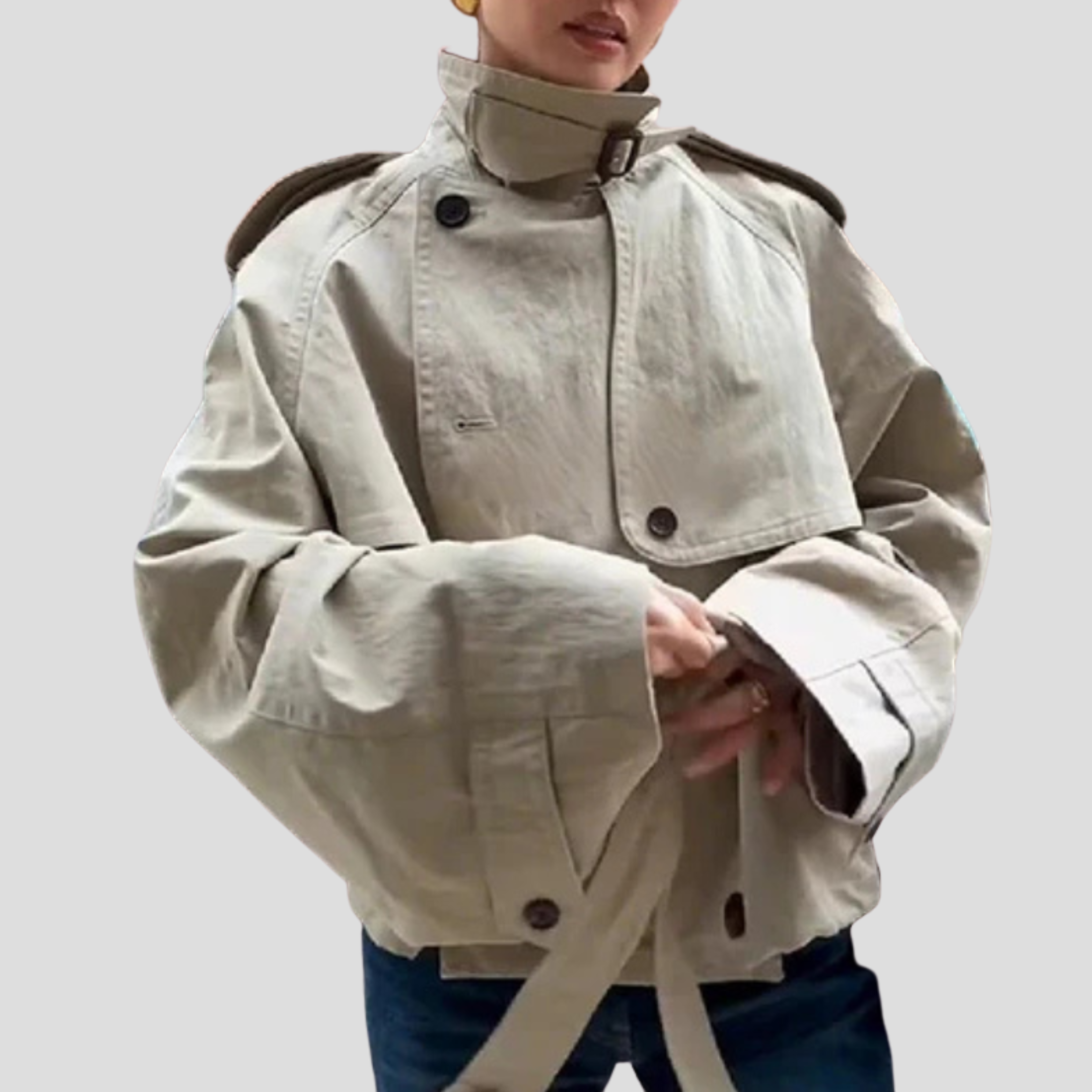 Women Jacket | Oversized Structure & Defined Lapel Front for Daily Use