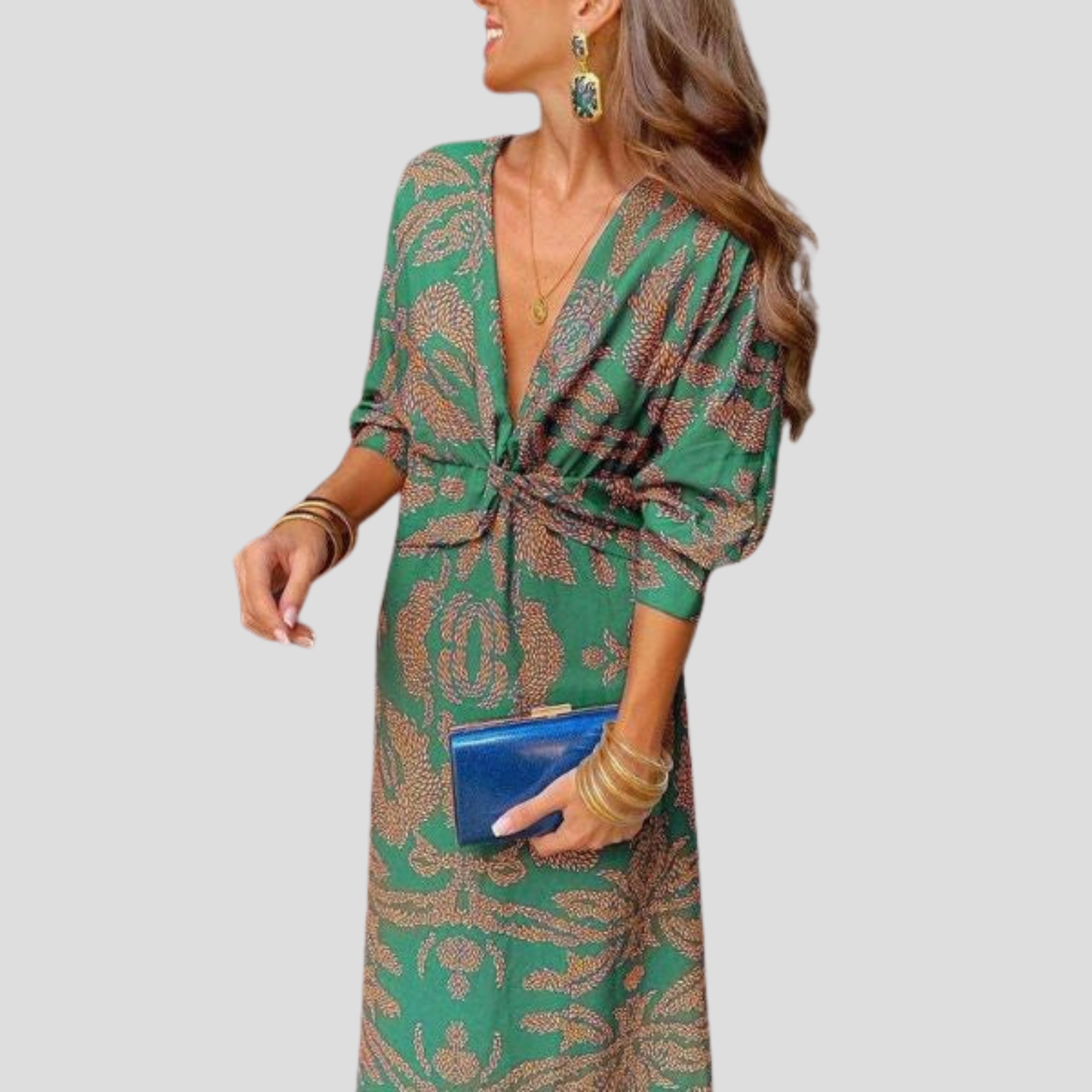 Women Midi Dress | Flowing Silhouette & Defined Waist Alignment for Daily Wear