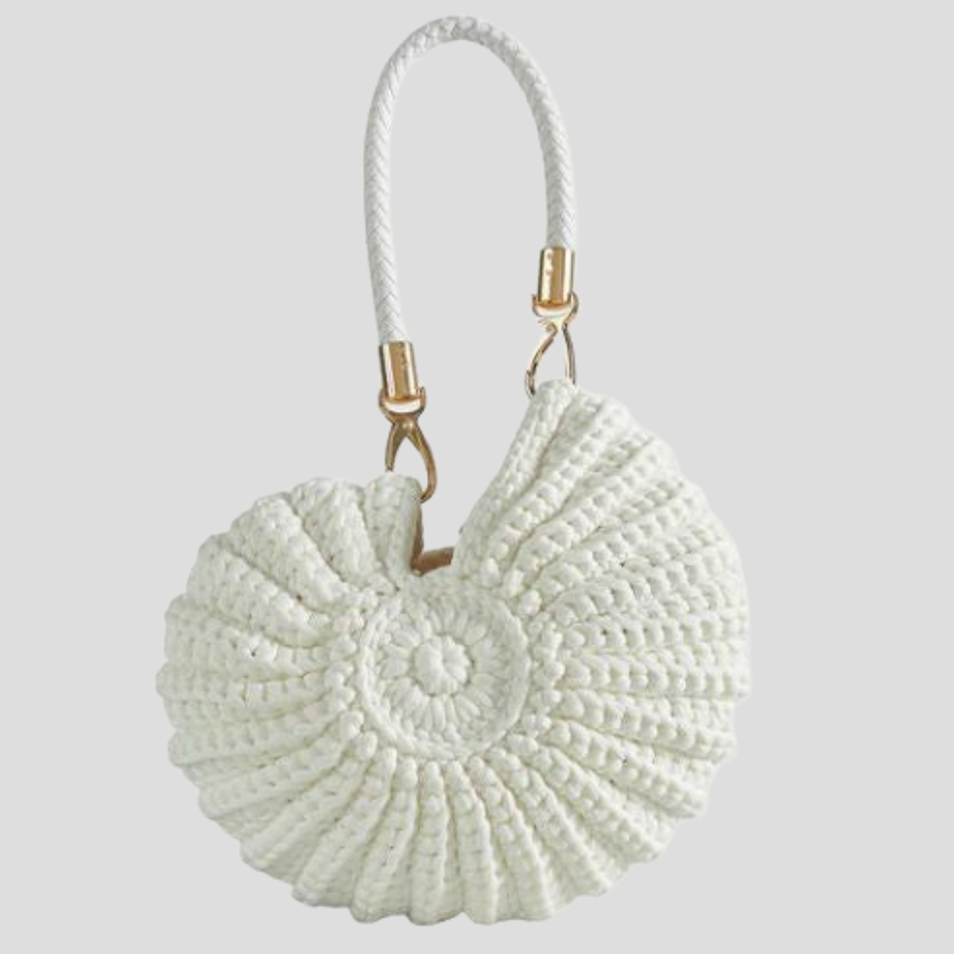 Women Bag | Conch-Shaped Silhouette & Woven Surface Design for Daily Wear