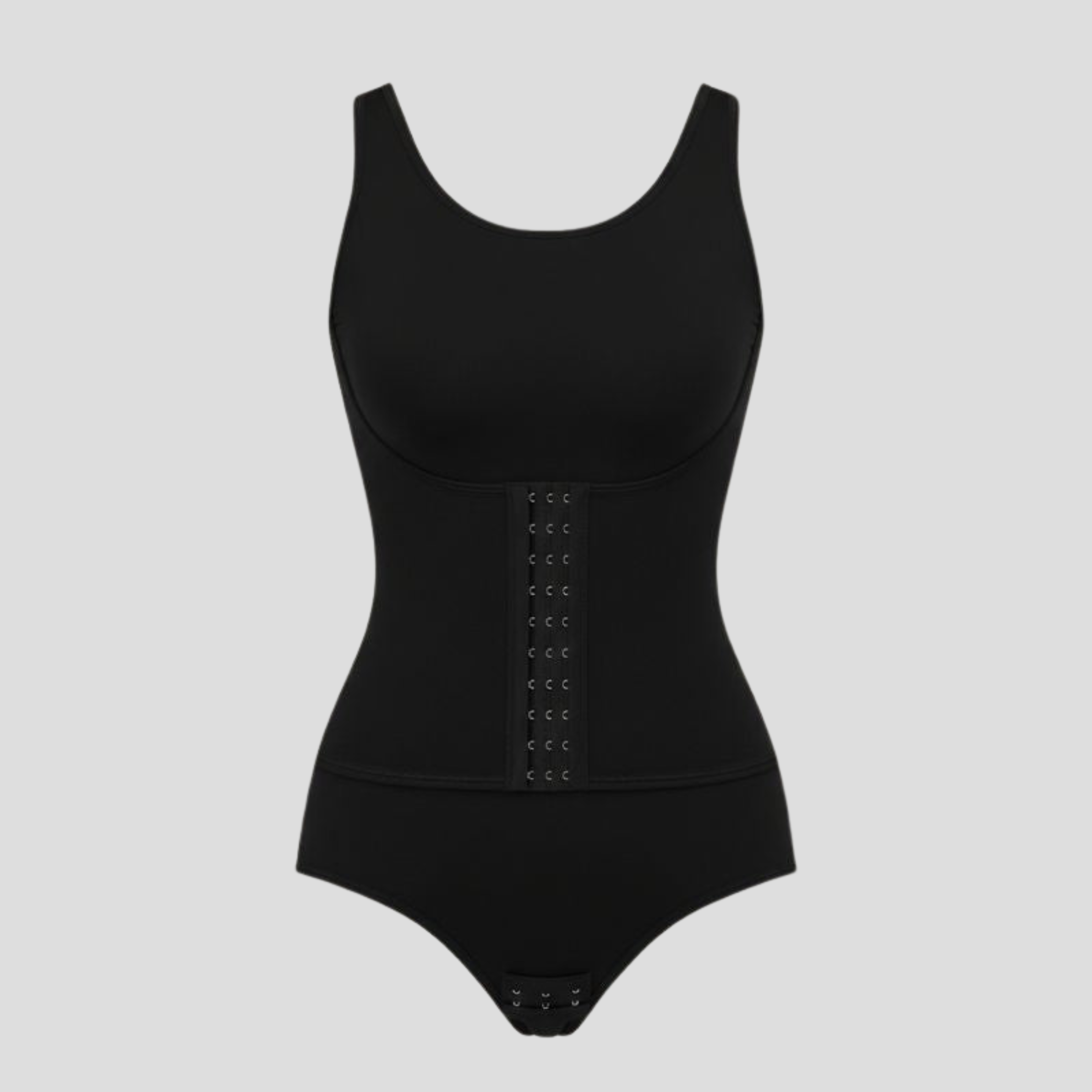 Women Sleeveless Bodysuit | Hook-Front Closure & Ribbed Structured Silhouette for Layering