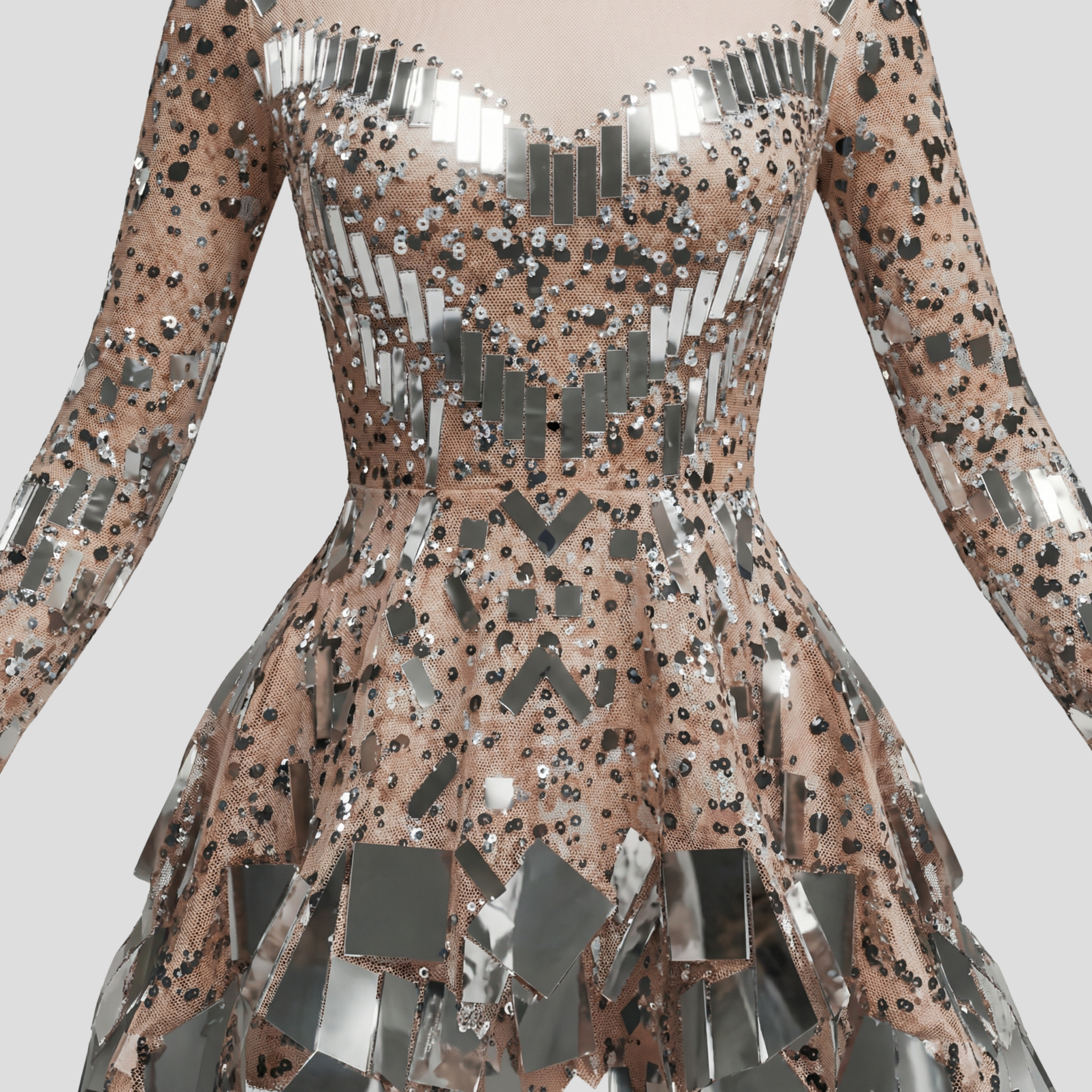 Women Sequin Dress | Long Sleeve Silhouette & Fitted Evening Profile for Occasion Wear