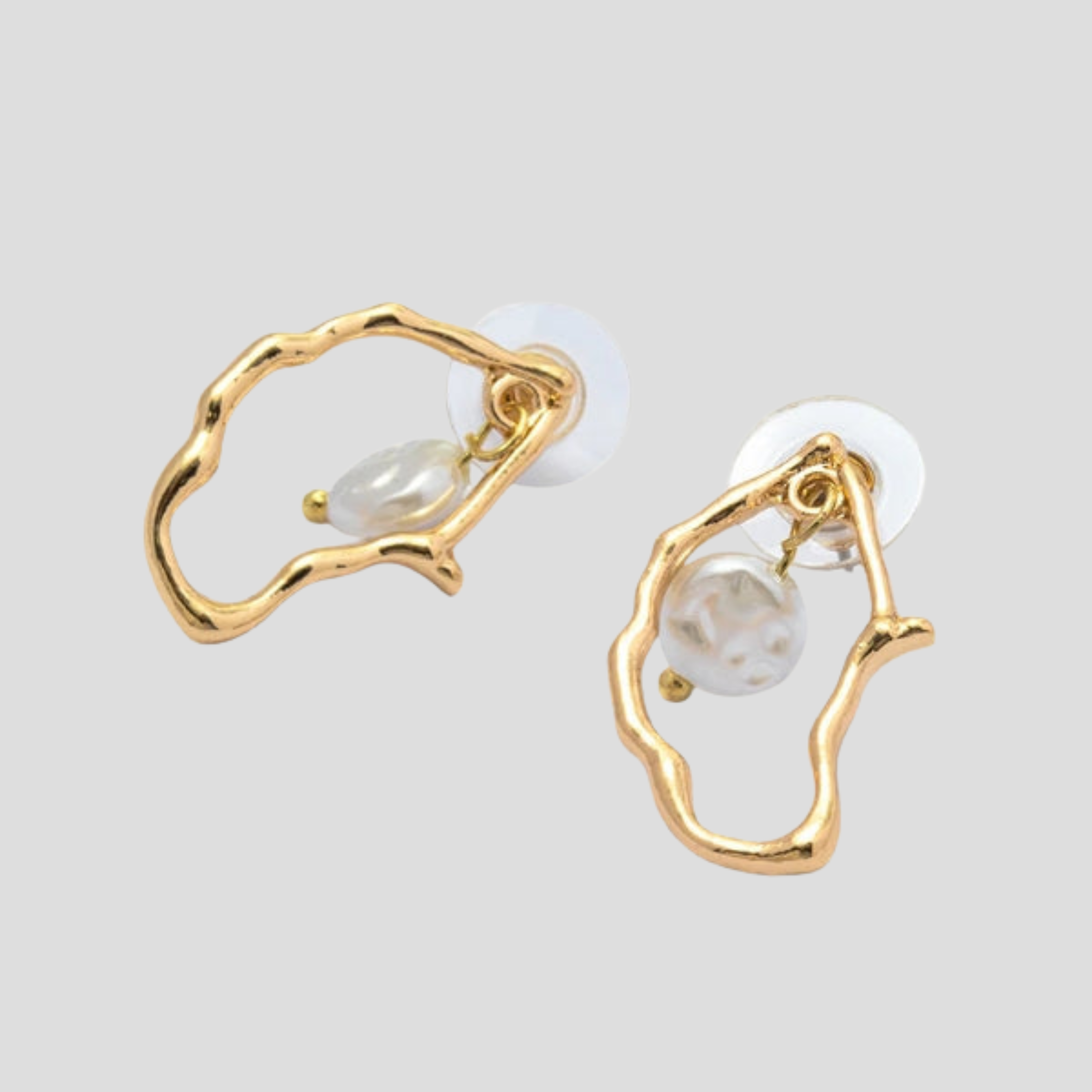 Women Hoop Earrings | Organic Open Frame & Bead Charm Detail for Daily and Occasion Styling