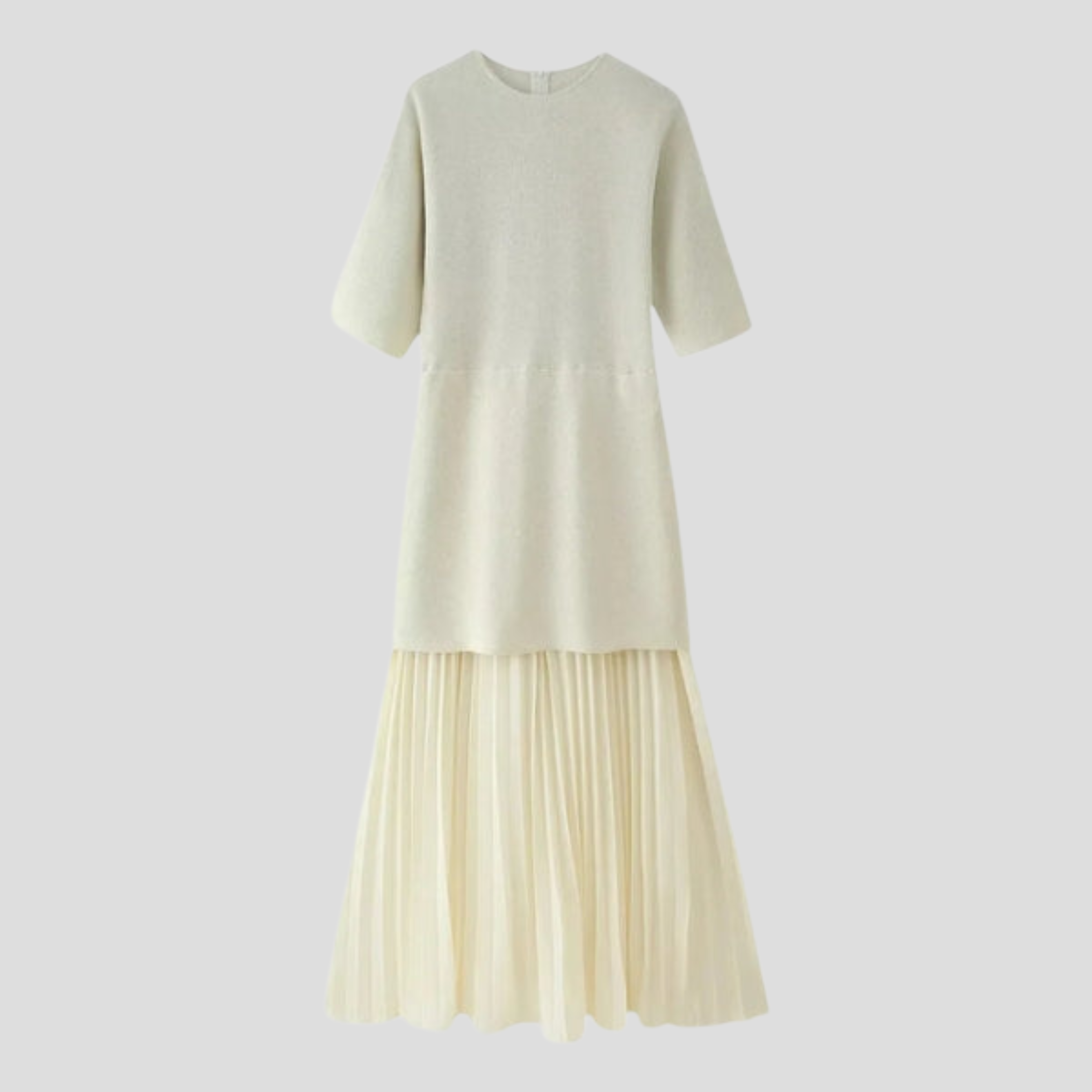 Women Pleated Dress | Defined Waist Structure & Vertical Pleat Silhouette for Daily Wear
