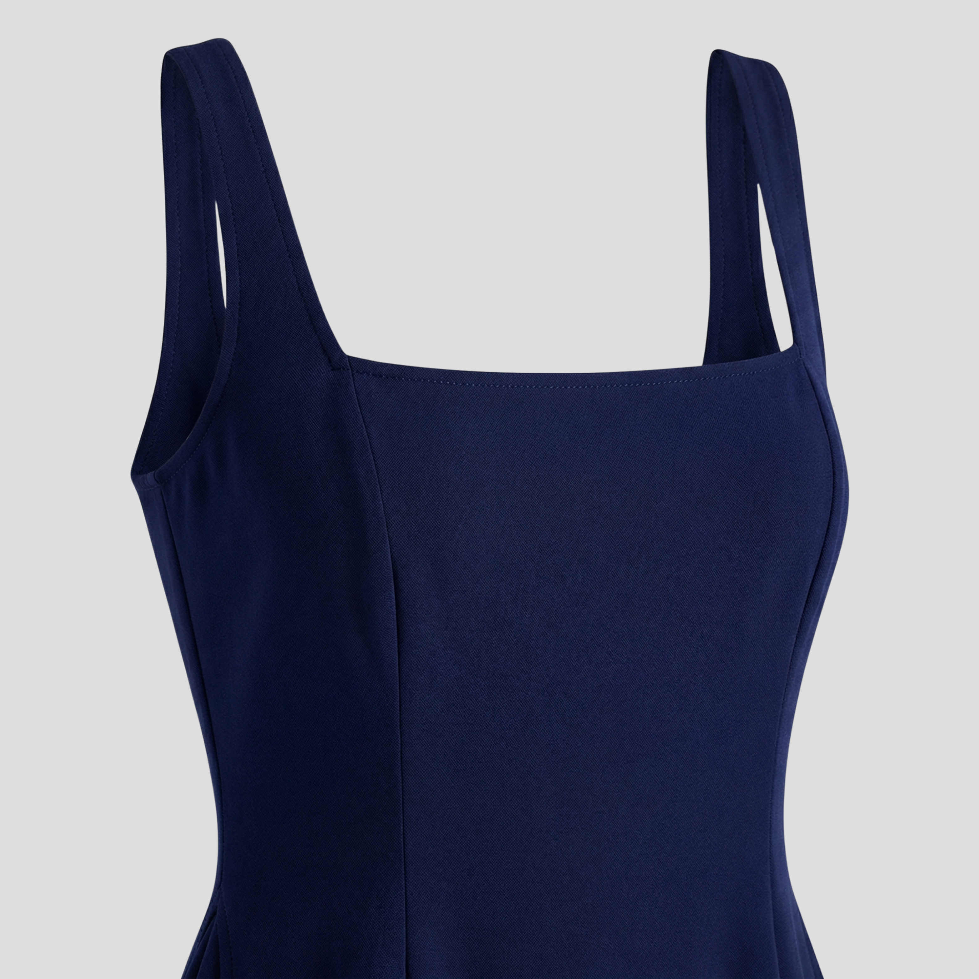 Women Midi Dress | Structured Waist Detail & Vertical Pleat Silhouette for Day Wear