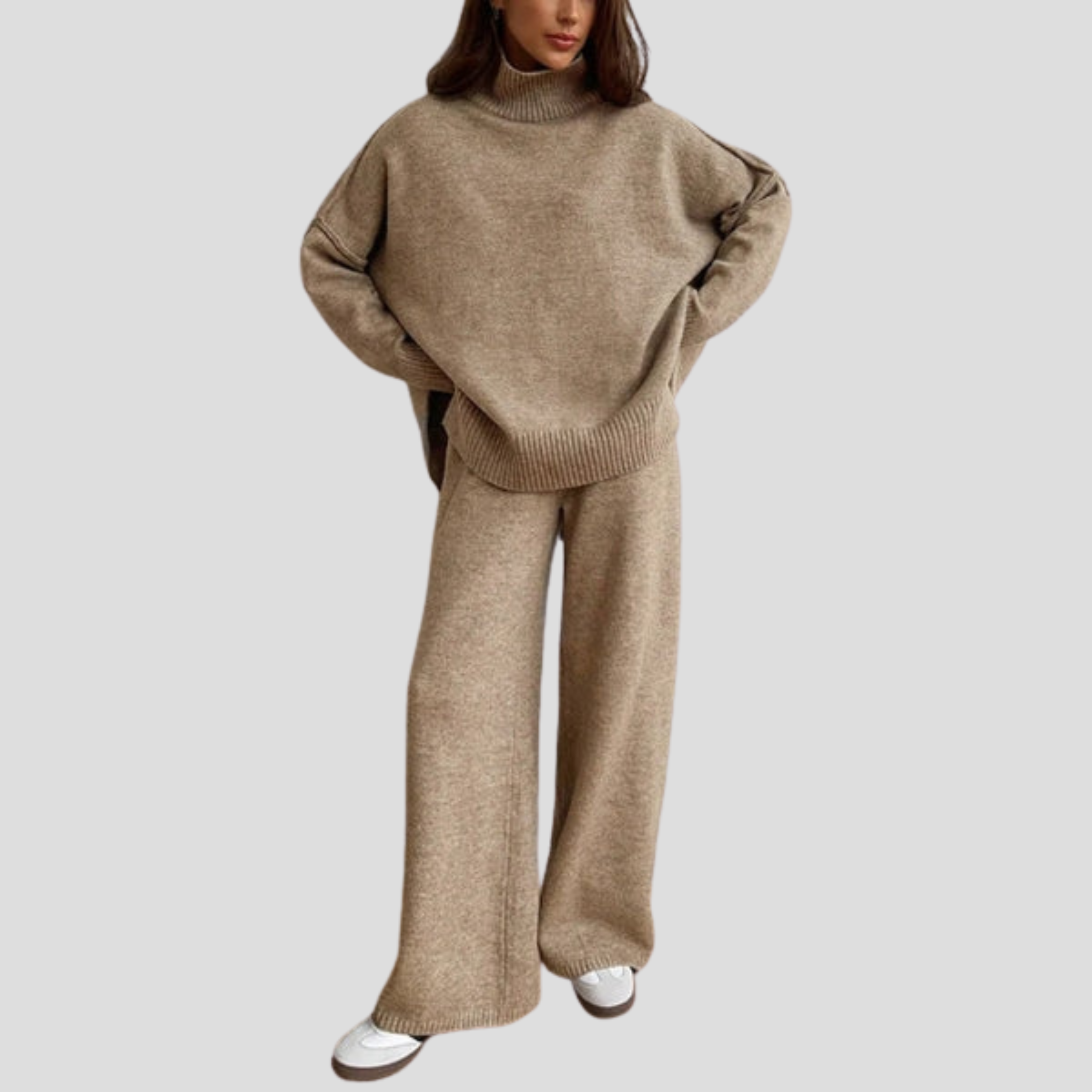 Women Knitwear Set | Coordinated Upper Form & Relaxed Lower Alignment for Daily Wear
