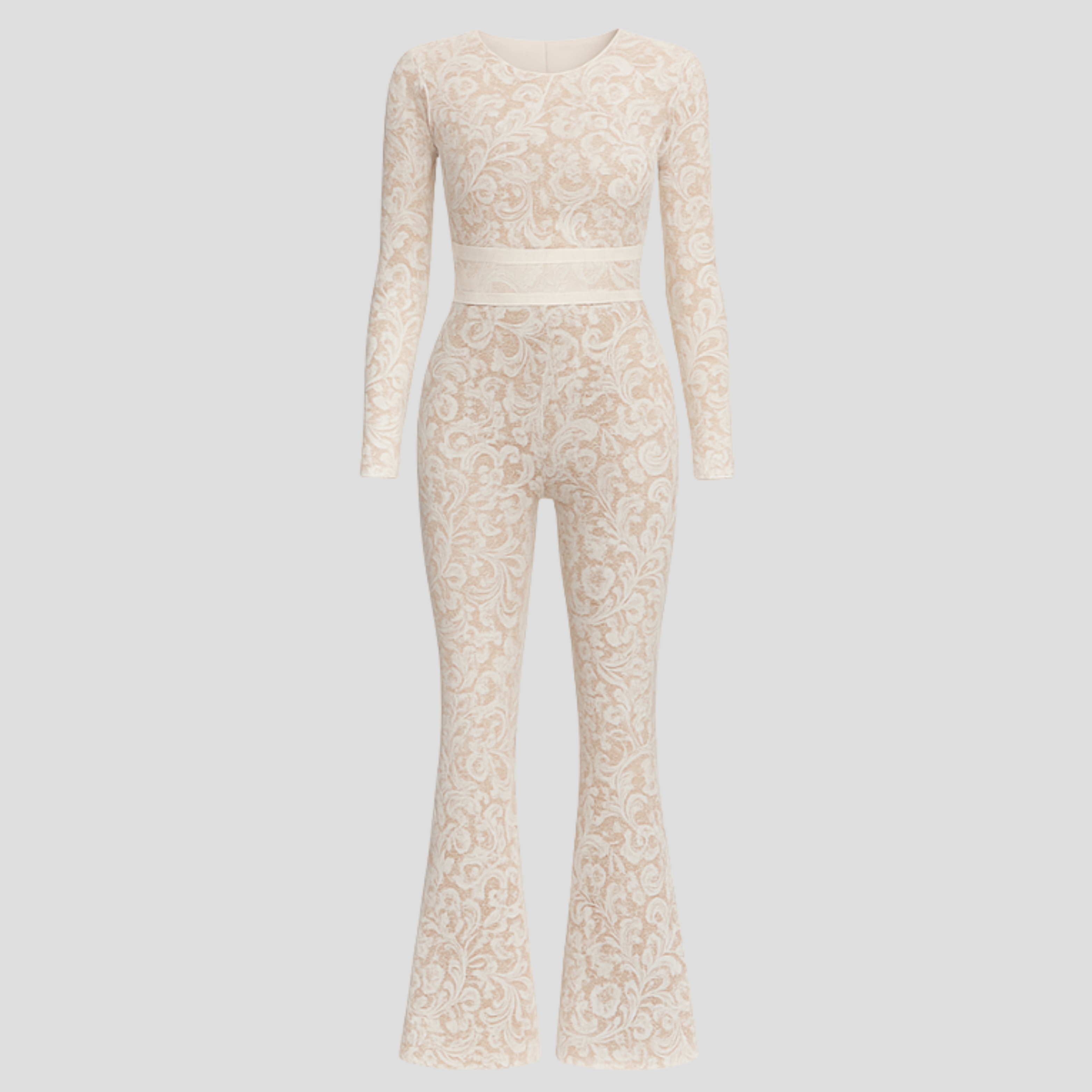 Women Jumpsuit | Fitted Bodice & Flared Leg Silhouette for Daily Wear