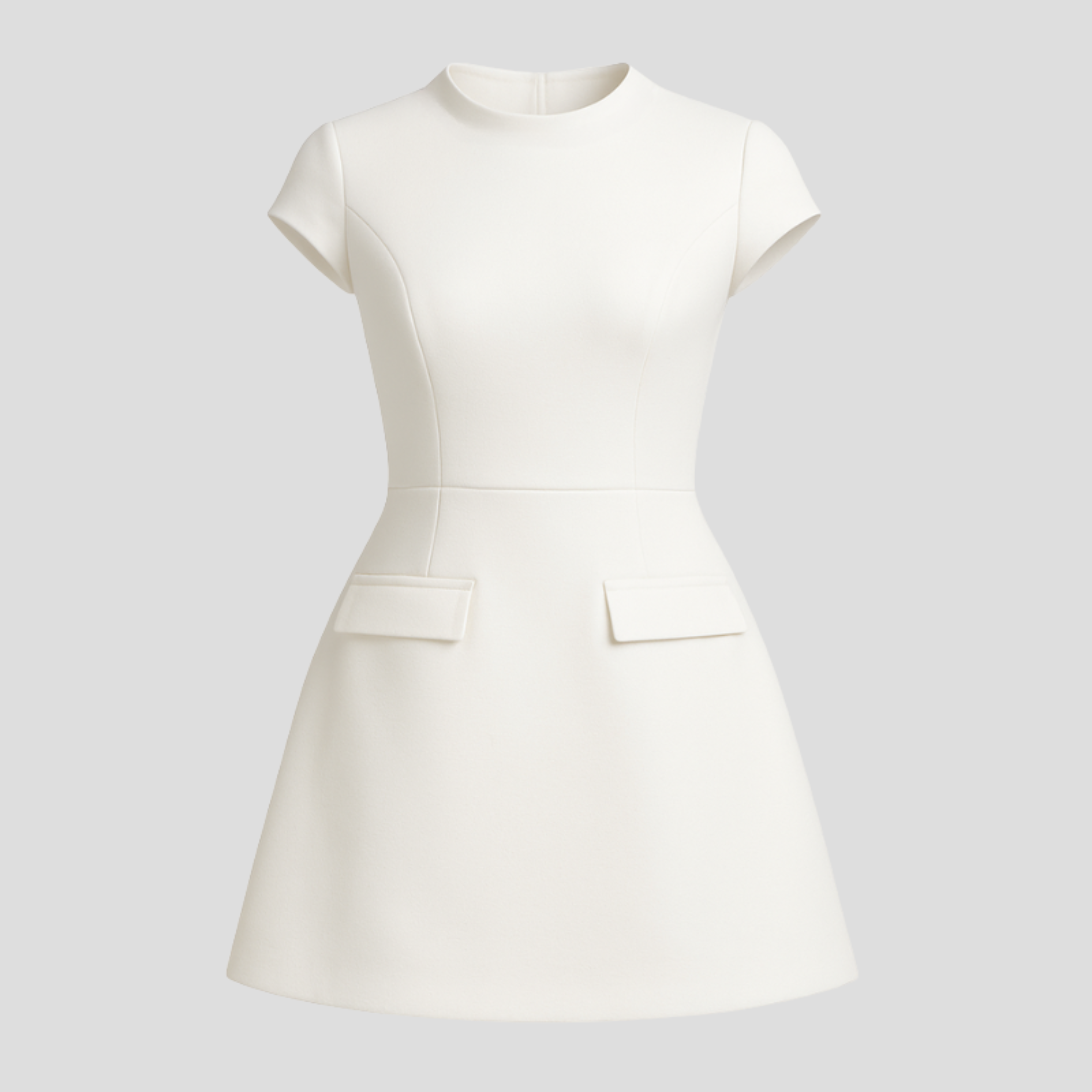 Women Mini Dress | Cap Sleeve Detail & Structured Pocket Flap Silhouette for Evening Wear
