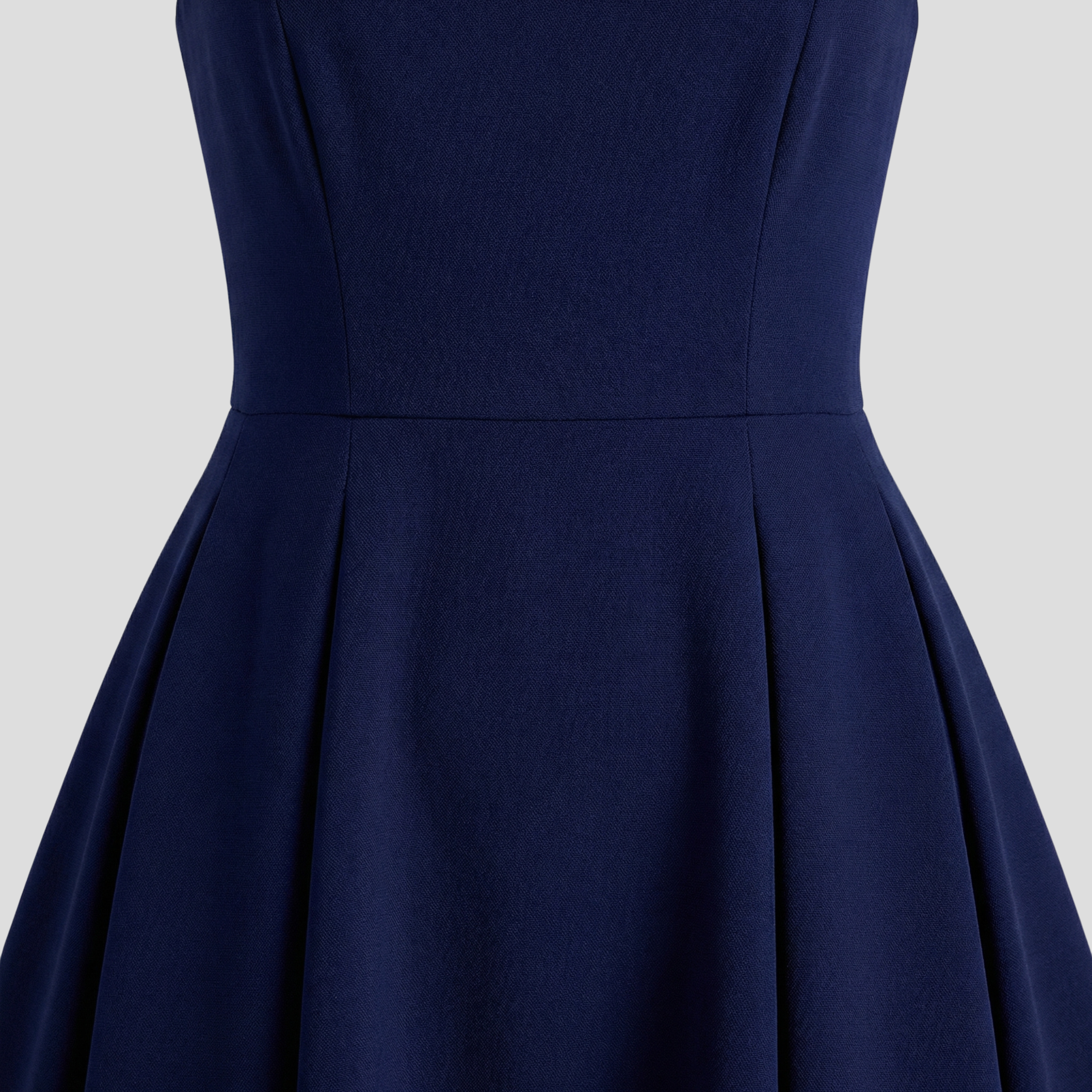 Women Midi Dress | Structured Waist Detail & Vertical Pleat Silhouette for Day Wear
