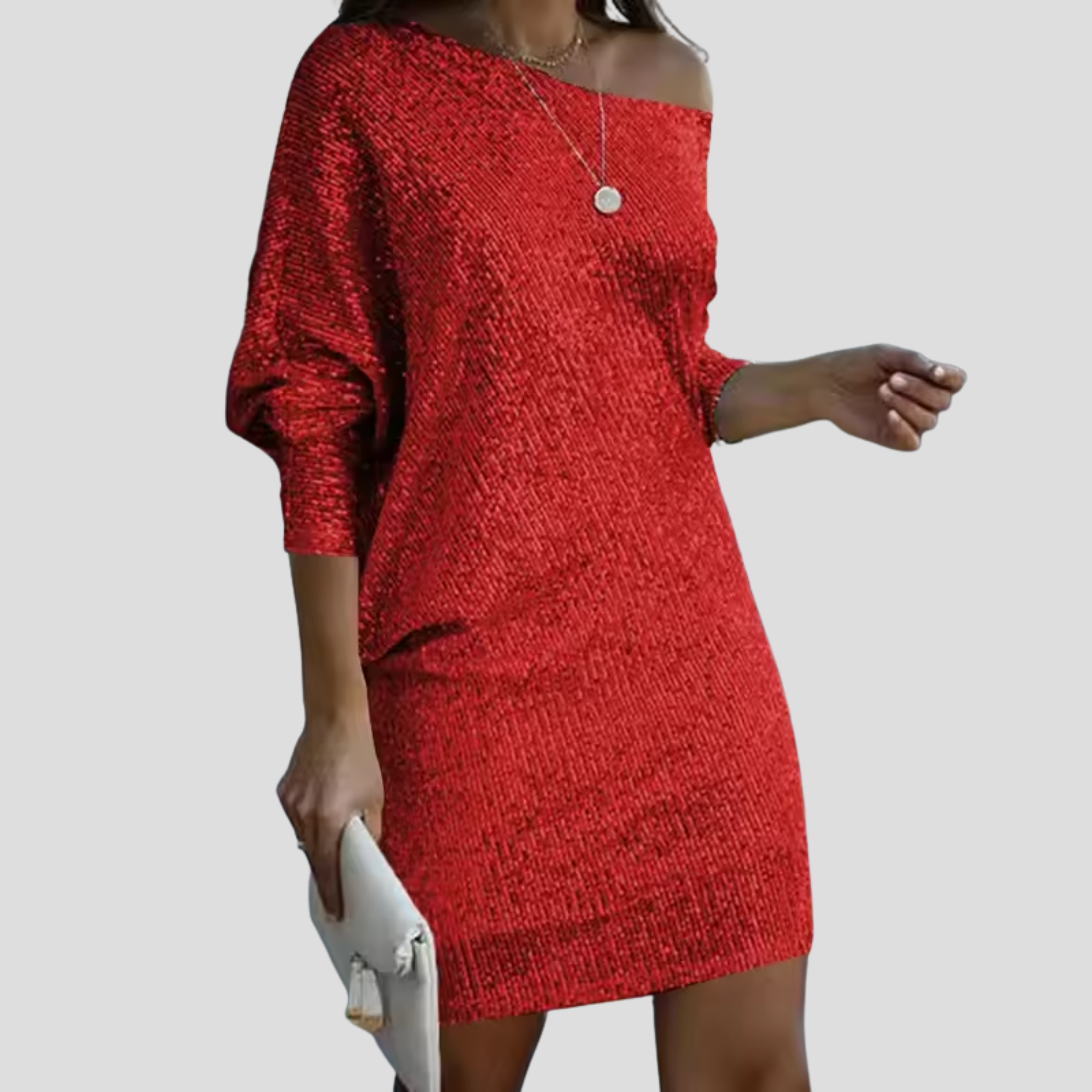 Women Mini Dress | Off-Shoulder Neckline & Relaxed Hem Silhouette for Daily Wear