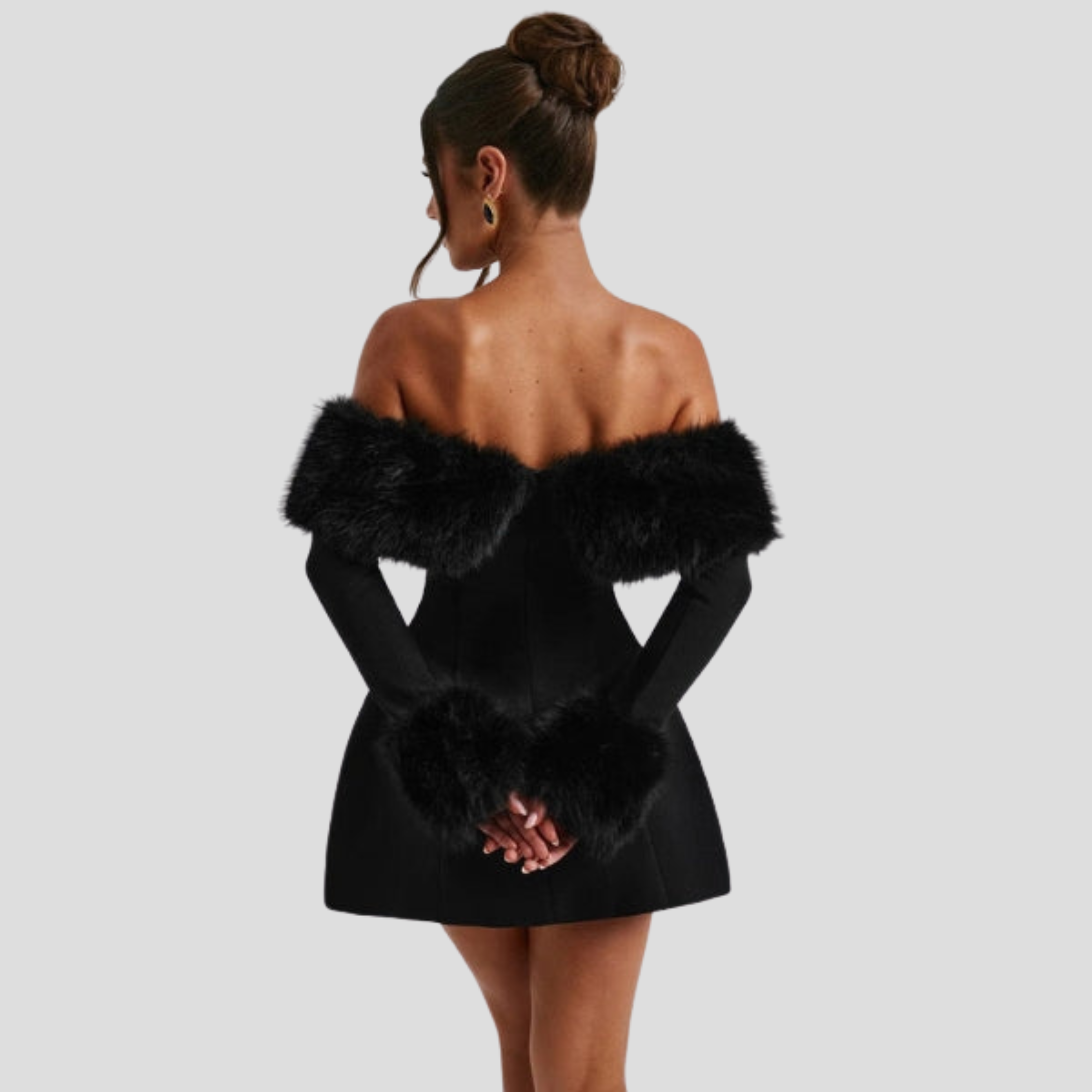 Women Mini Dress | Off-Shoulder Neckline & Defined Trim Silhouette for Evening Wear