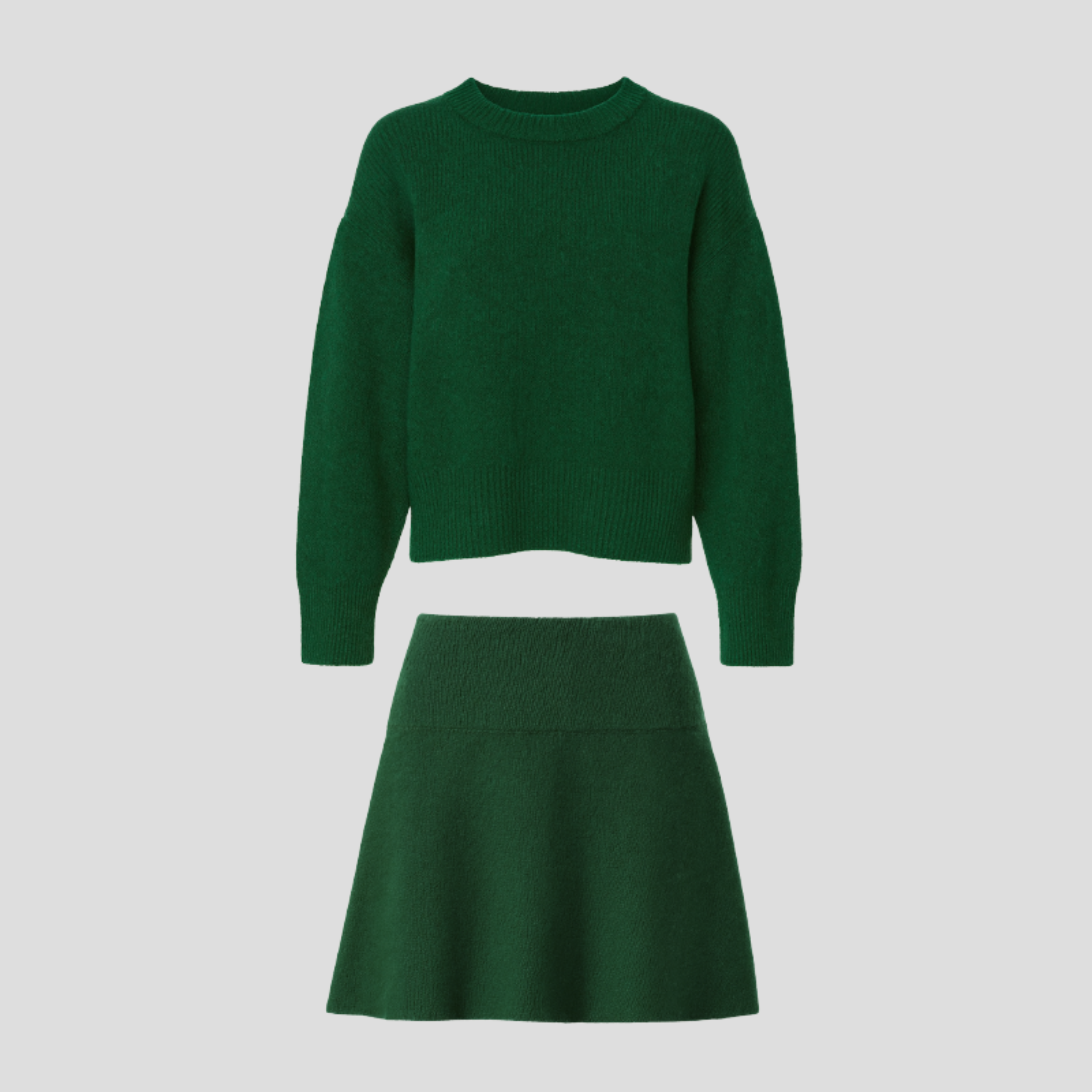 Women Knit Set | Crew Neck Upper Form & Streamlined Skirt Alignment for Daily Wear