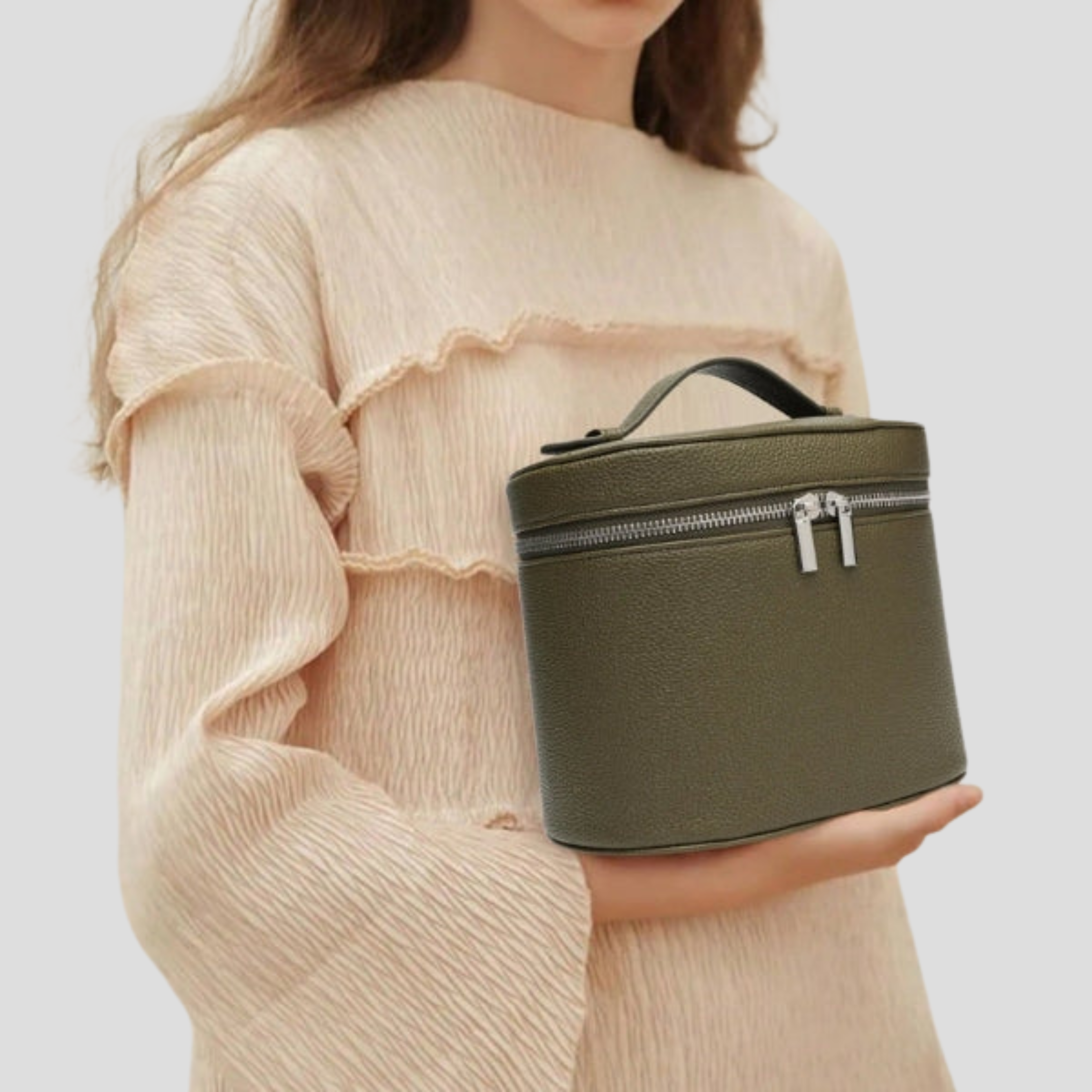 Women Vanity Case | Box Shape & Defined Zip Closure for Daily Use