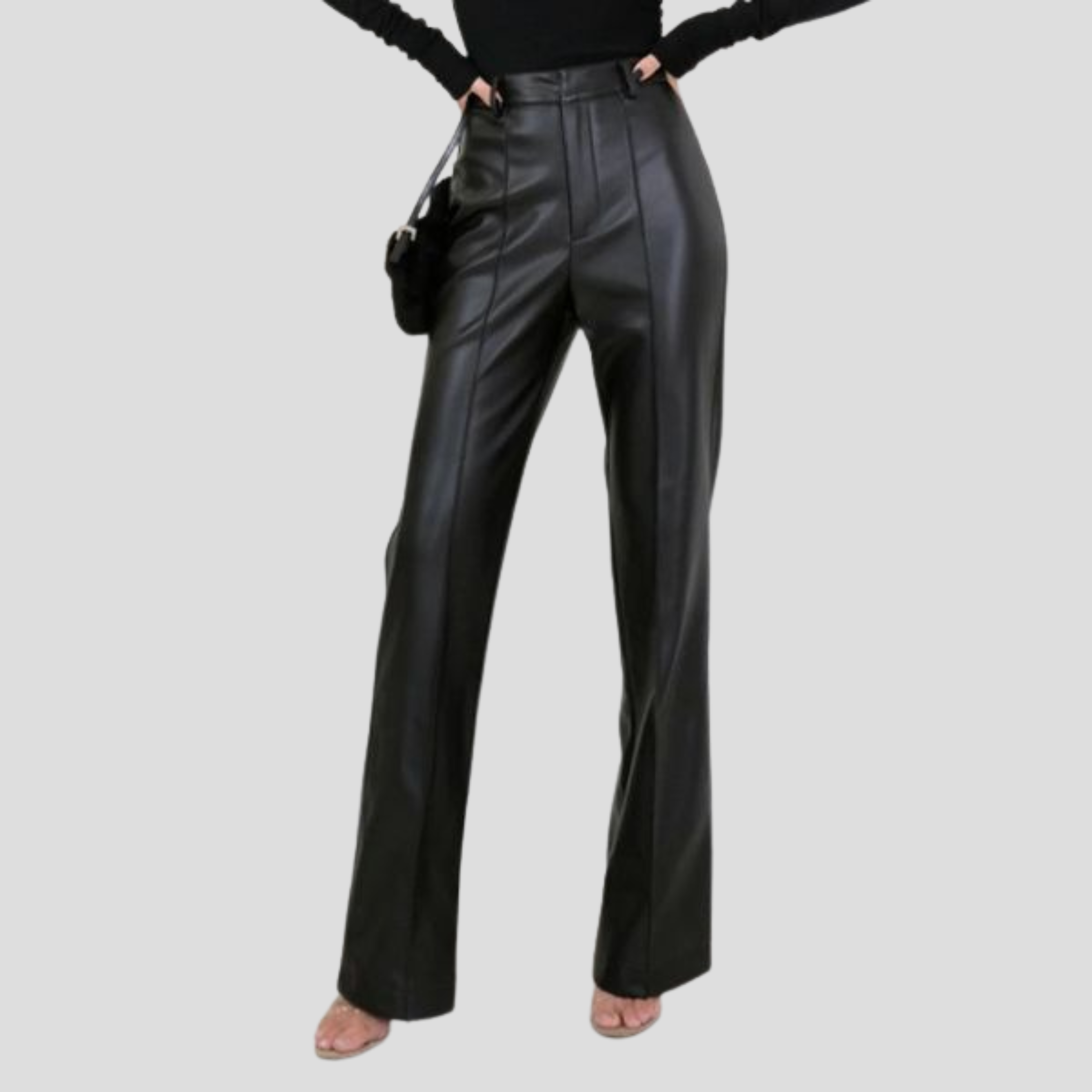 Women High-Waist Trousers | Straight-Leg Design & Contoured Waist Silhouette for Formal Wear