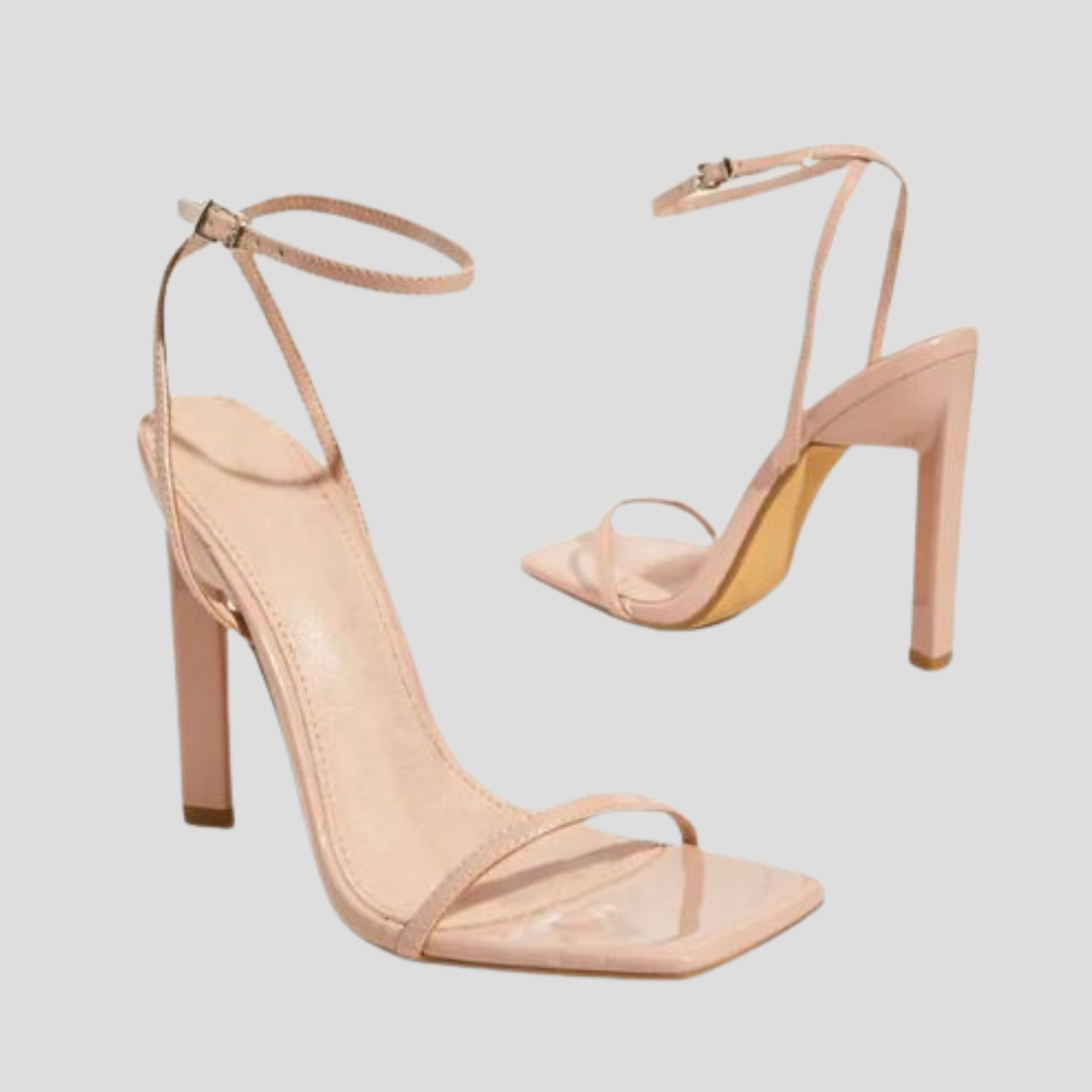 Women Heels | Square Toe Shape & Strappy Block Heel Design for Evening Wear