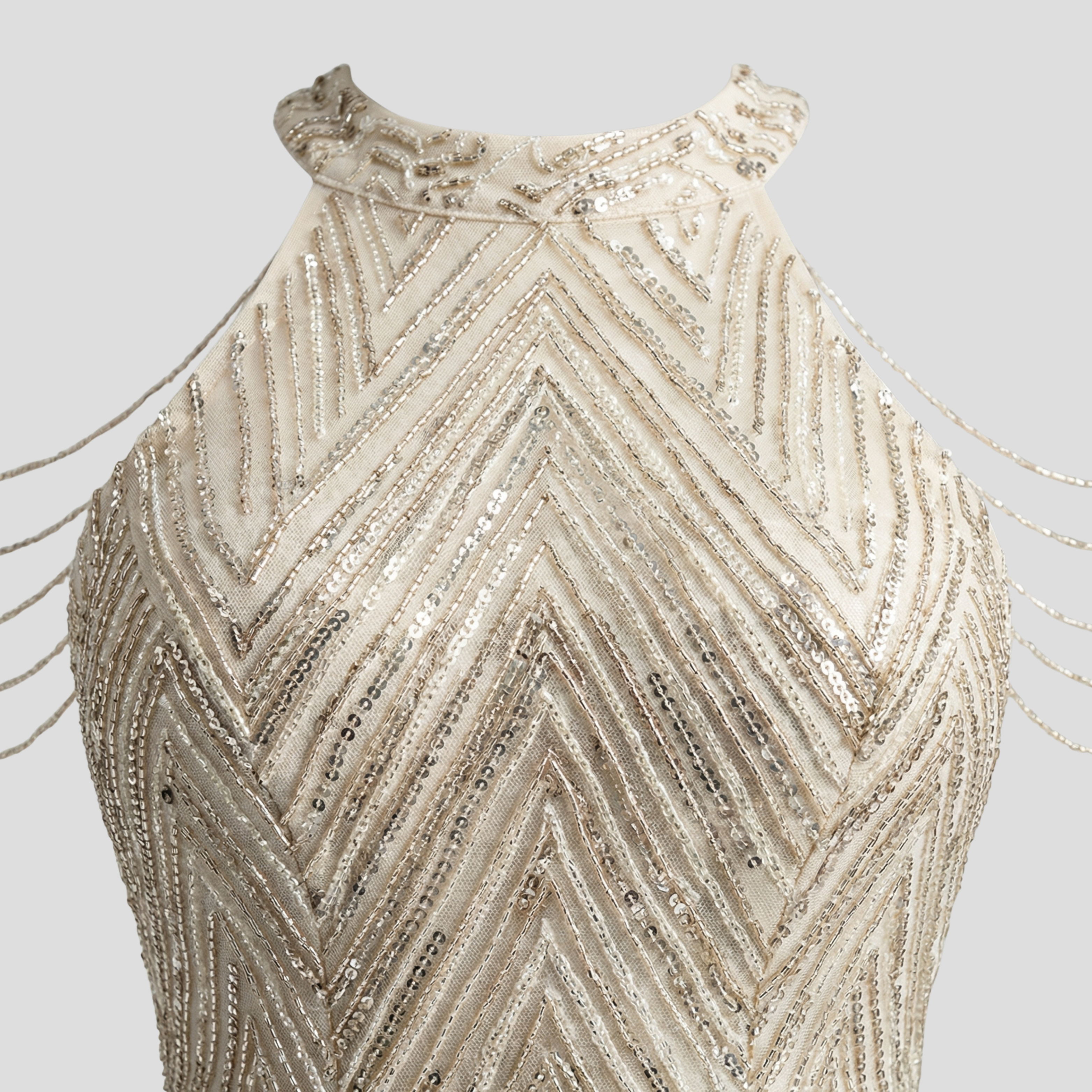Women Evening Dress | Halter Neckline Detail & Fitted Sequin Silhouette for Formal Wear