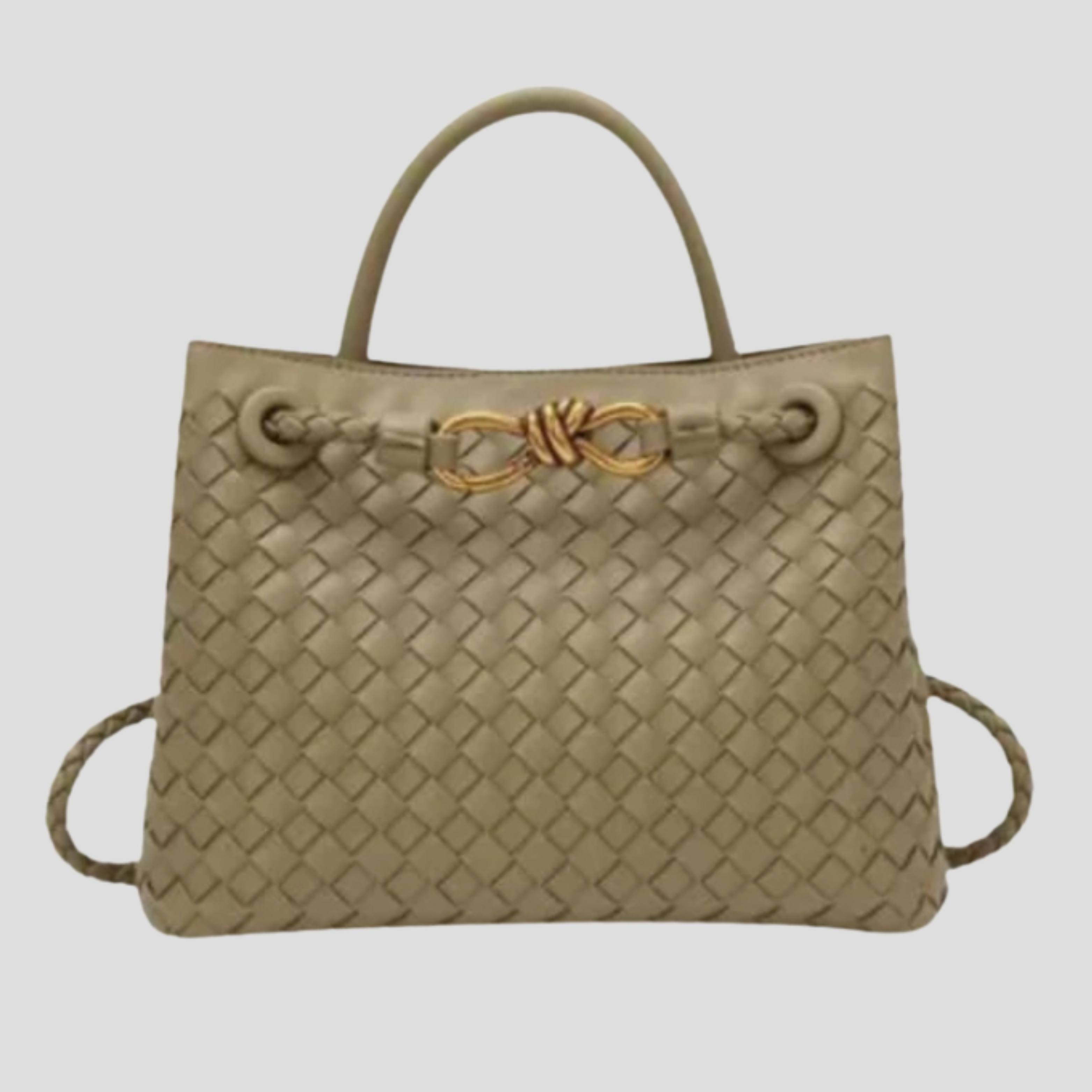 Women Bag | Woven Surface Design & Knot Detail Tote Silhouette for Daily Wear