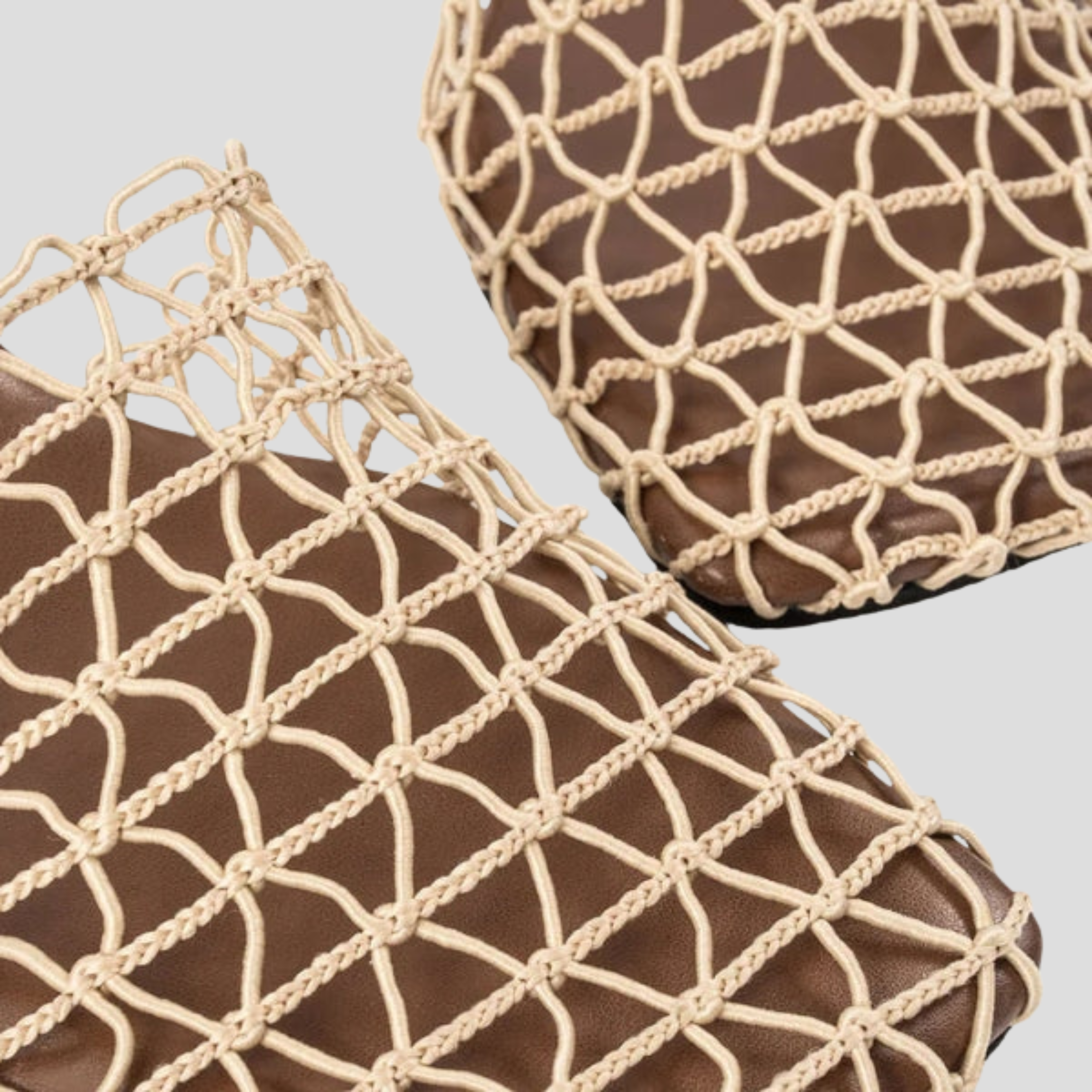 Women Heeled Sandals | Square Toe Frame & Net-Detail Upper Design for Summer Wear