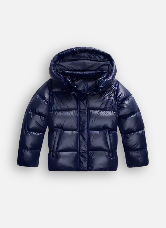 Women's Glossy Puffer Jacket with Hood | Short | Modern & Stylish for Cold Days