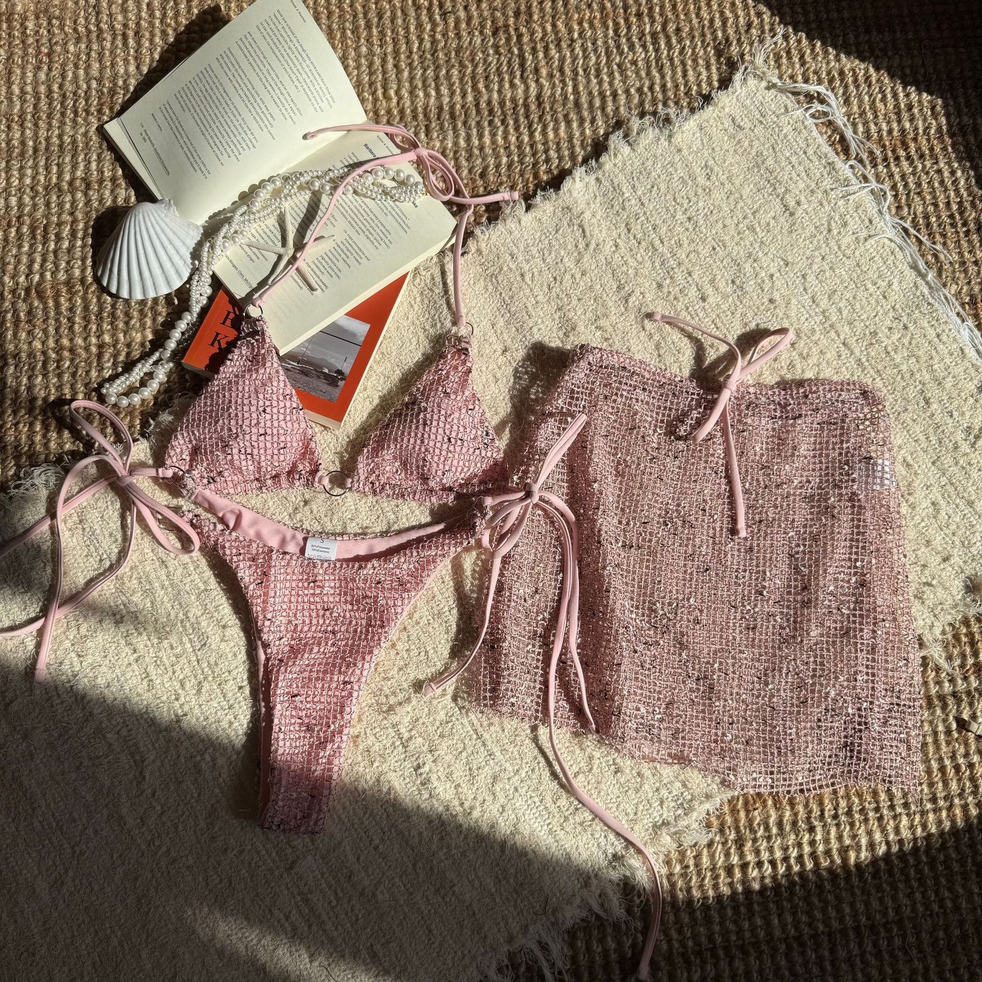 The Tulum Mesh-Texture Bikini Set