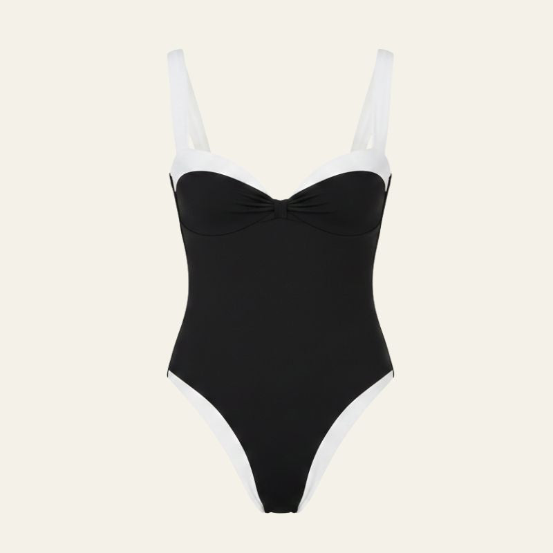 The Riviera Contrast-Trim One-Piece Swimsuit