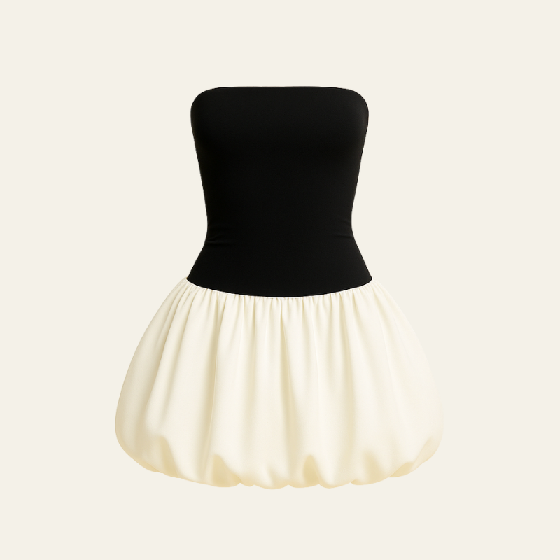 The Cetara Riviera Mini Strapless Dress