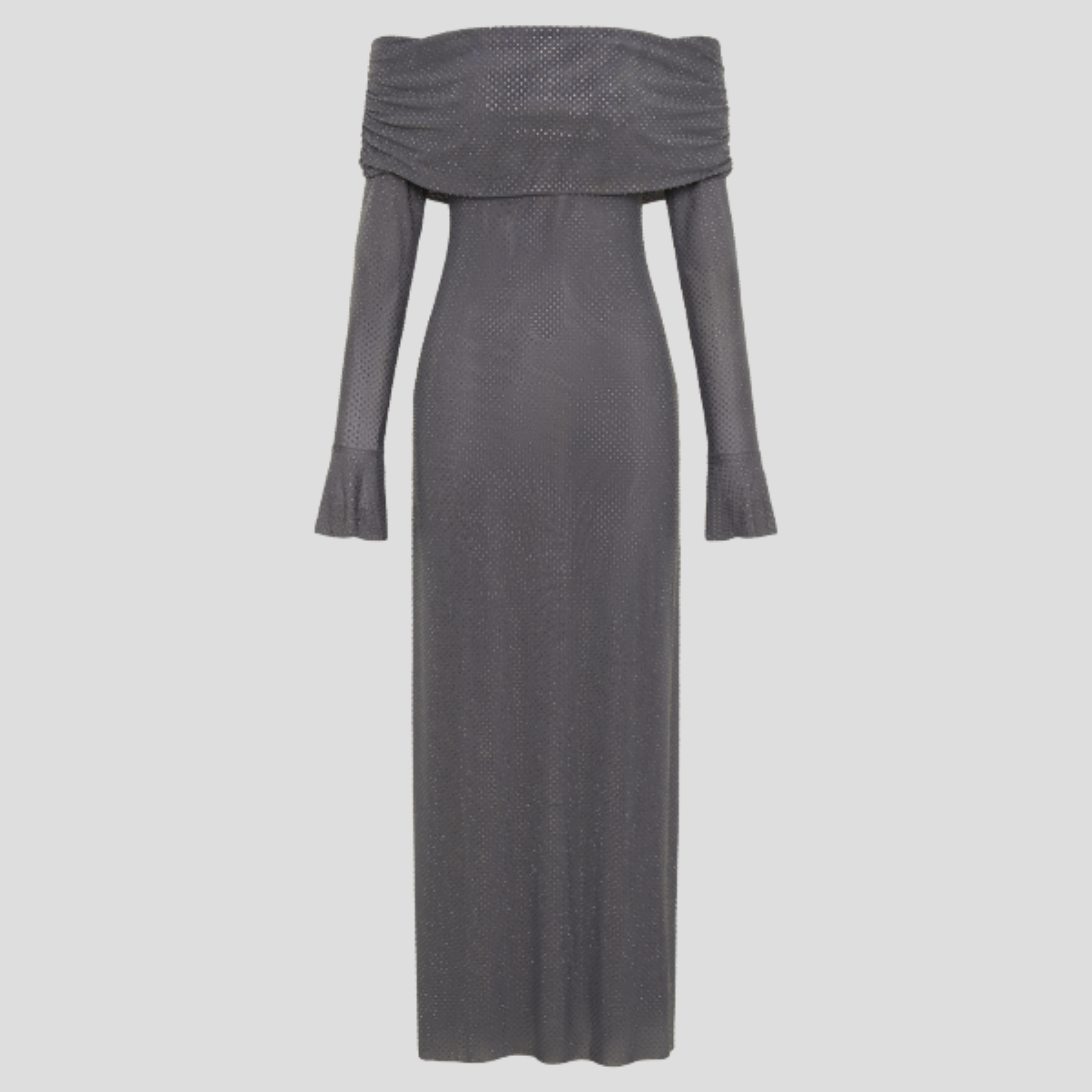 Women Maxi Dress | Off-Shoulder Neckline Form & Flared Cuff Alignment for Occasion Wear