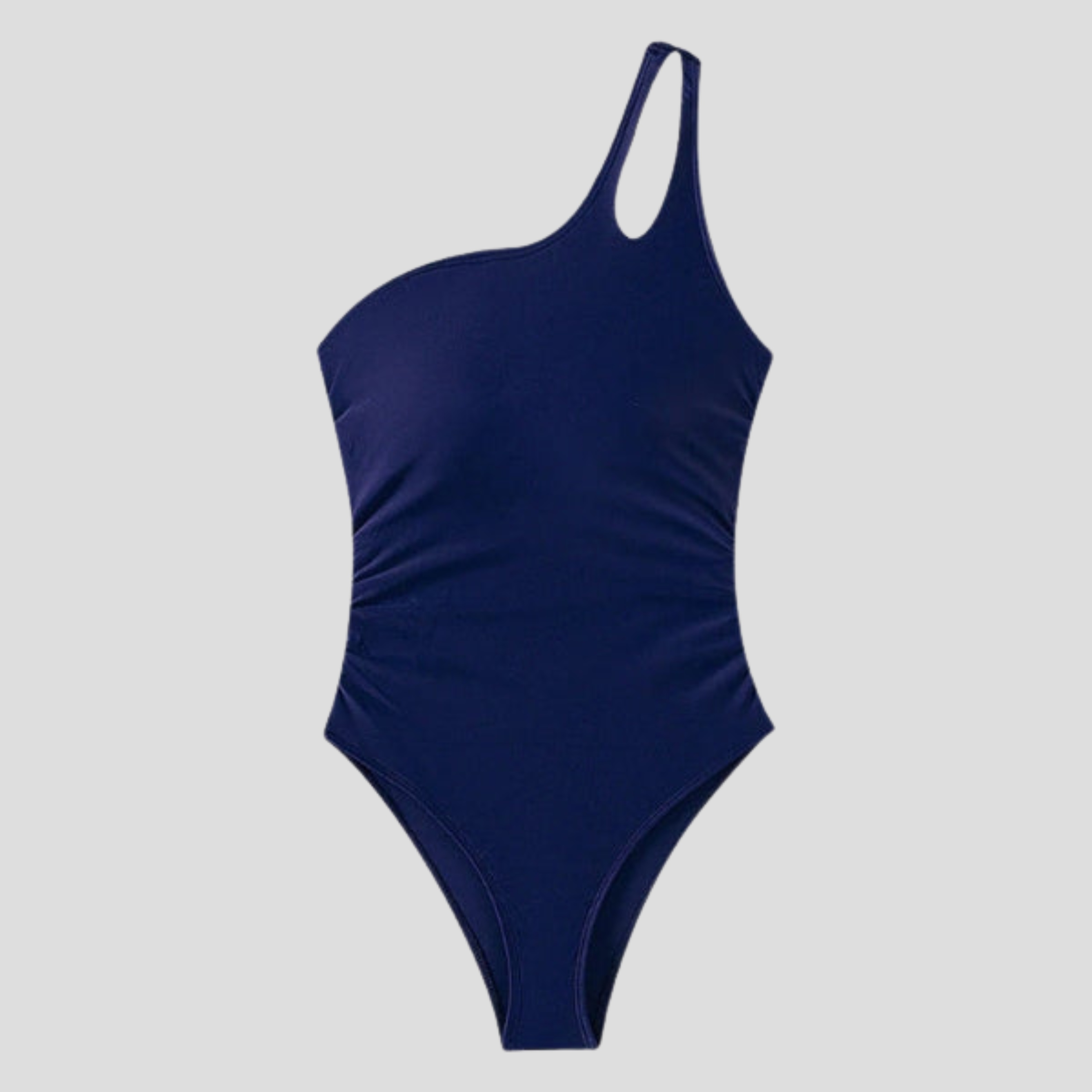 Women One-Piece Swimsuit | One-Shoulder Form & Side Ruched Alignment for Swimwear