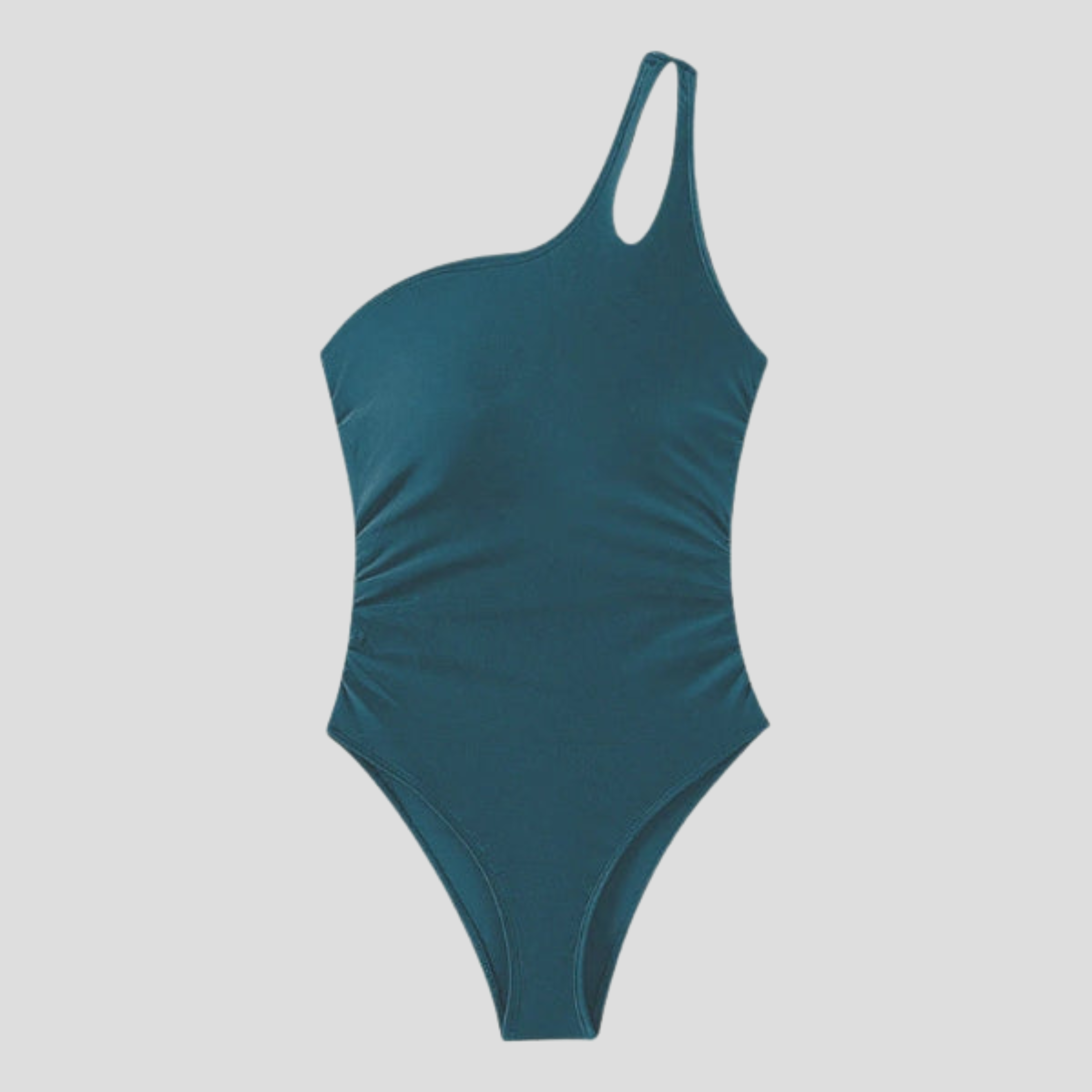 Women One-Piece Swimsuit | One-Shoulder Form & Side Ruched Alignment for Swimwear