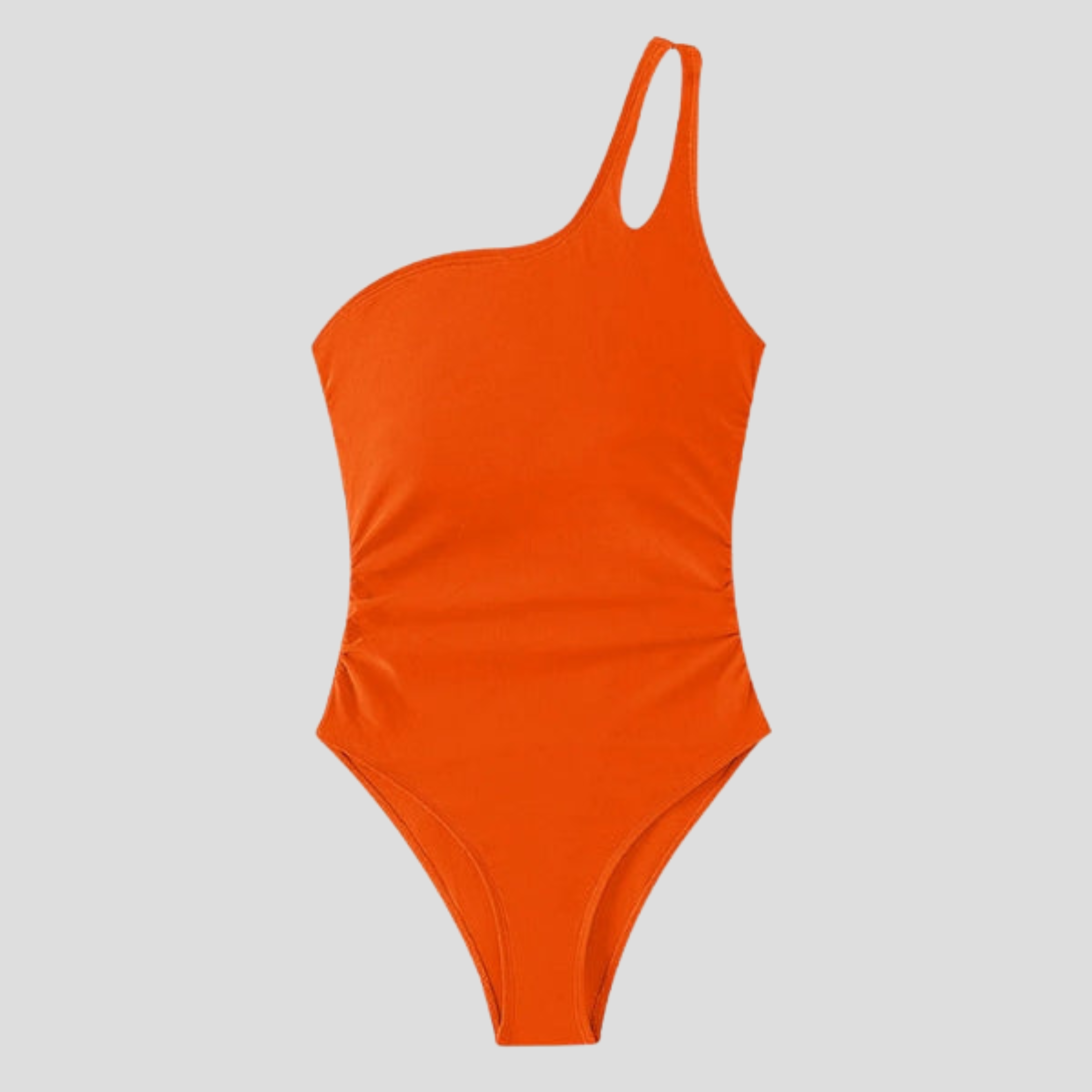 Women One-Piece Swimsuit | One-Shoulder Form & Side Ruched Alignment for Swimwear