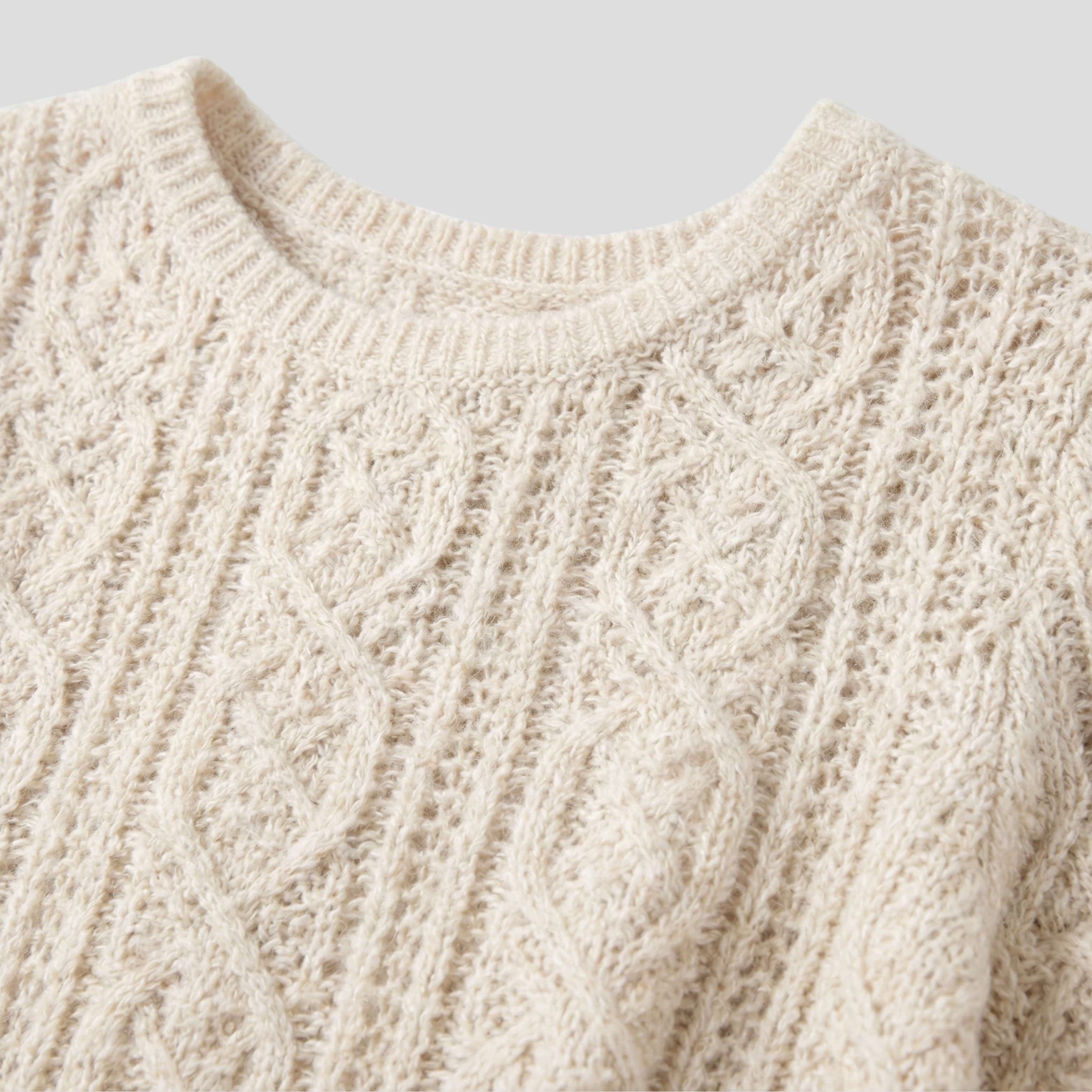 Women Sweater | Open Knit Pattern & Rounded Neck Silhouette for Daily Wear