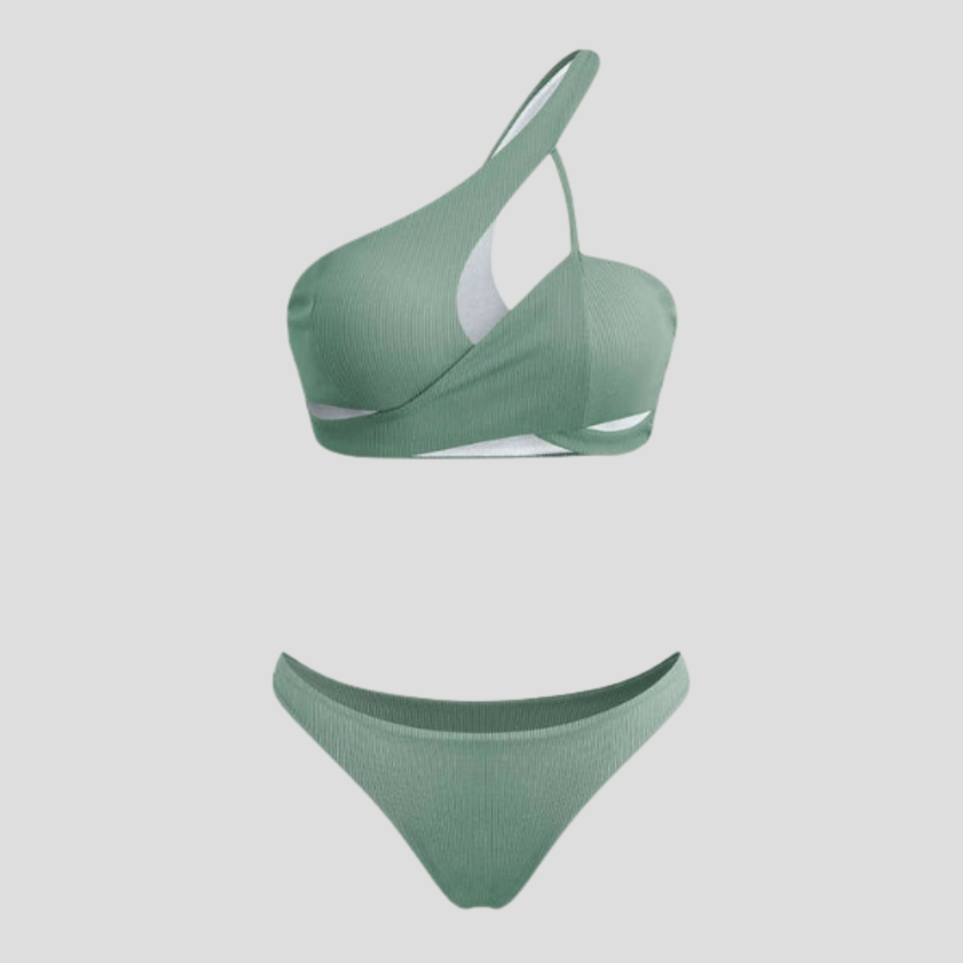 Women Bikini Set | One-Shoulder Form & Cut-Out Alignment for Swimwear