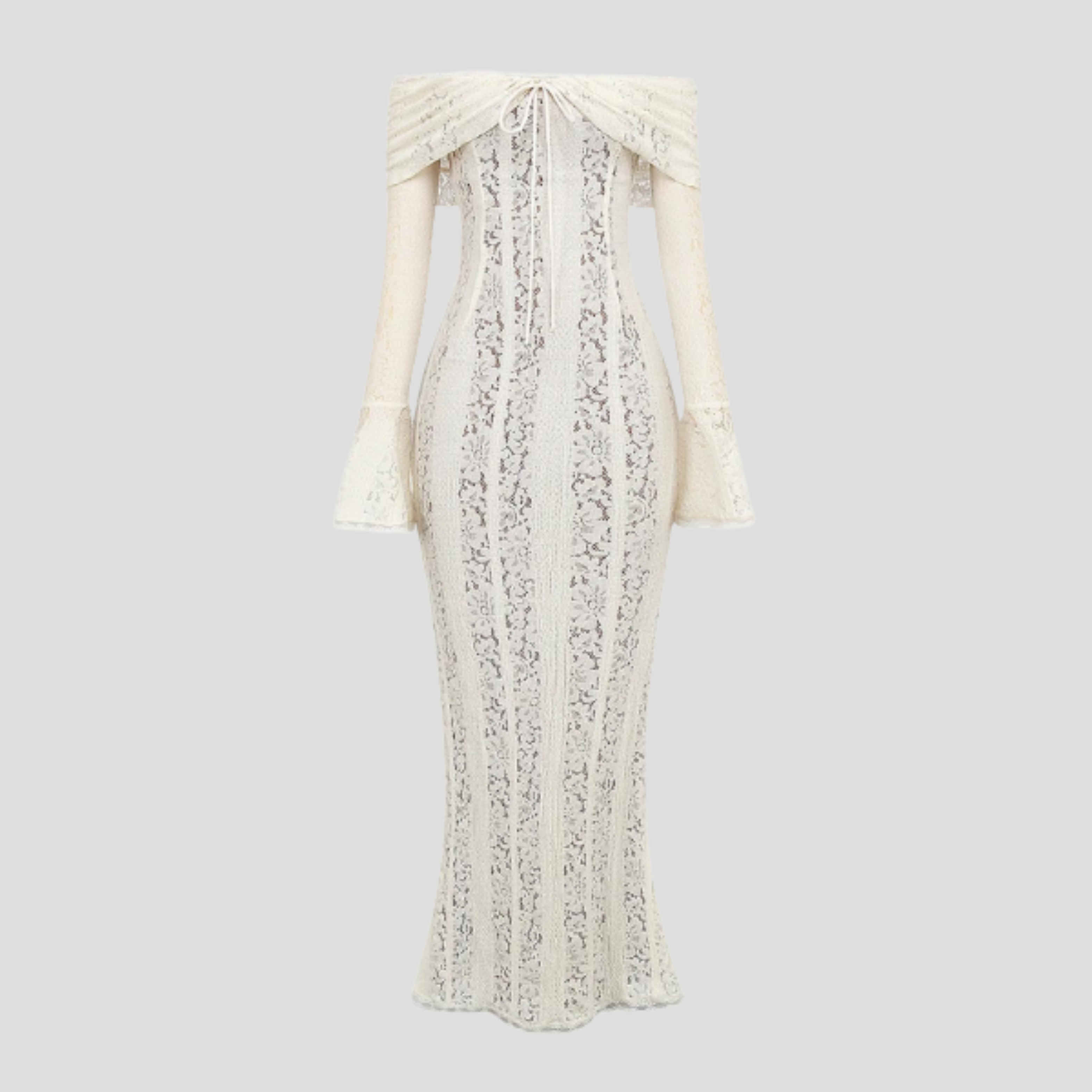 Women Maxi Dress | Off-Shoulder Neckline Form & Godet Skirt Alignment for Occasion Wear