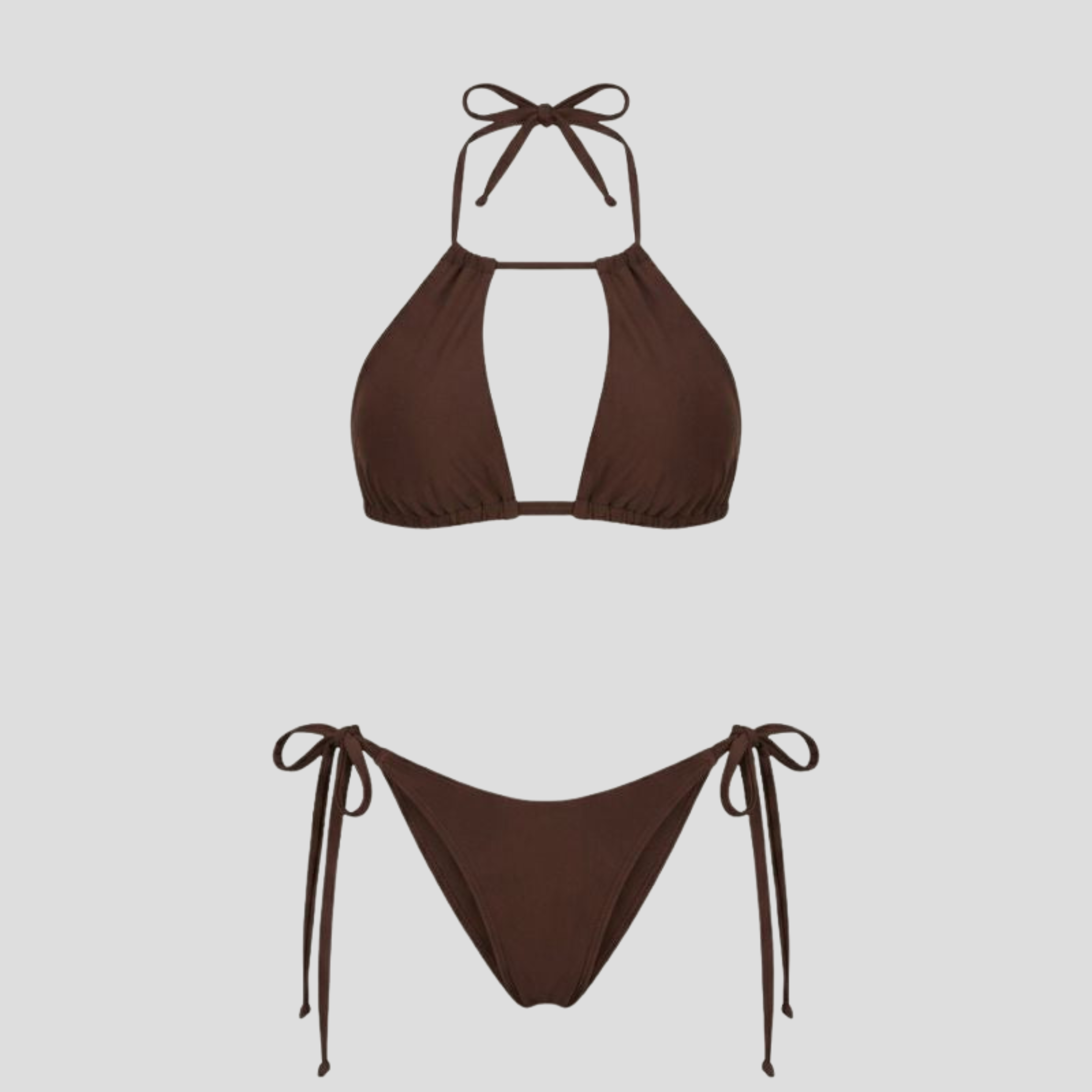 Women Bikini Set | Triangle Halter Form & Side-Tie Alignment for Swimwear