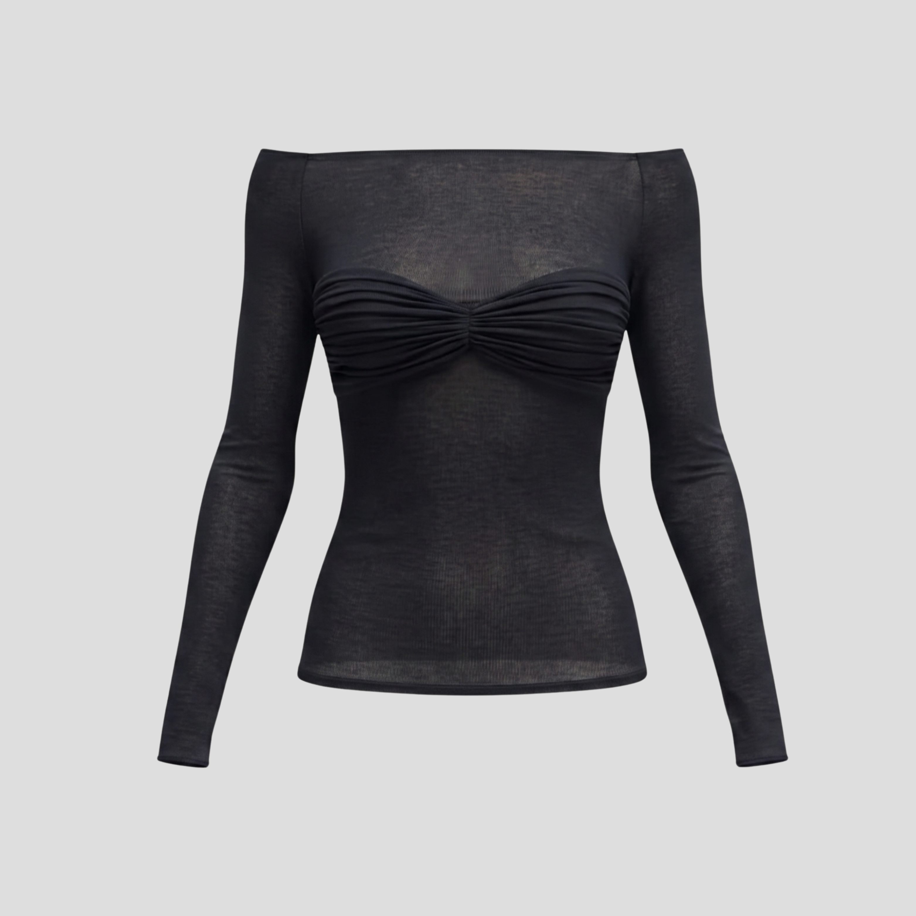 Women Off-Shoulder Top | Ruched Front Definition & Contoured Line Alignment for Occasion Wear