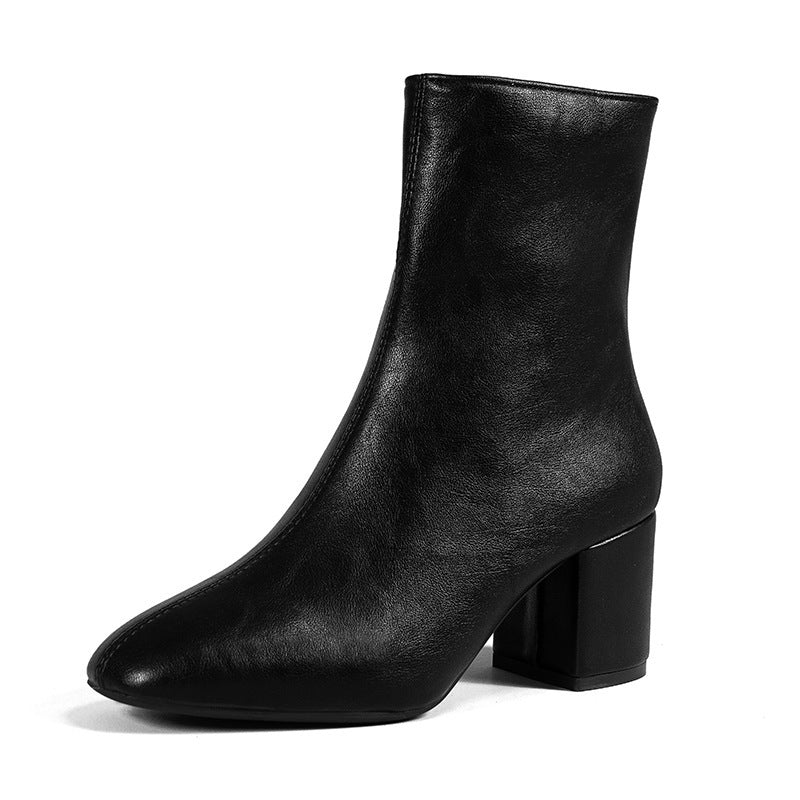 Women’s Ankle Boots with Block Heel | Fashion Ankle Boots | Side Zipper