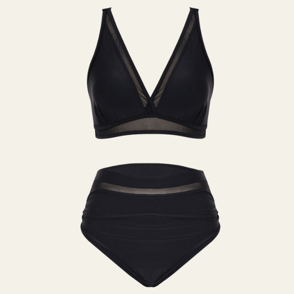 The Santorini Mesh-Detail Bikini Set