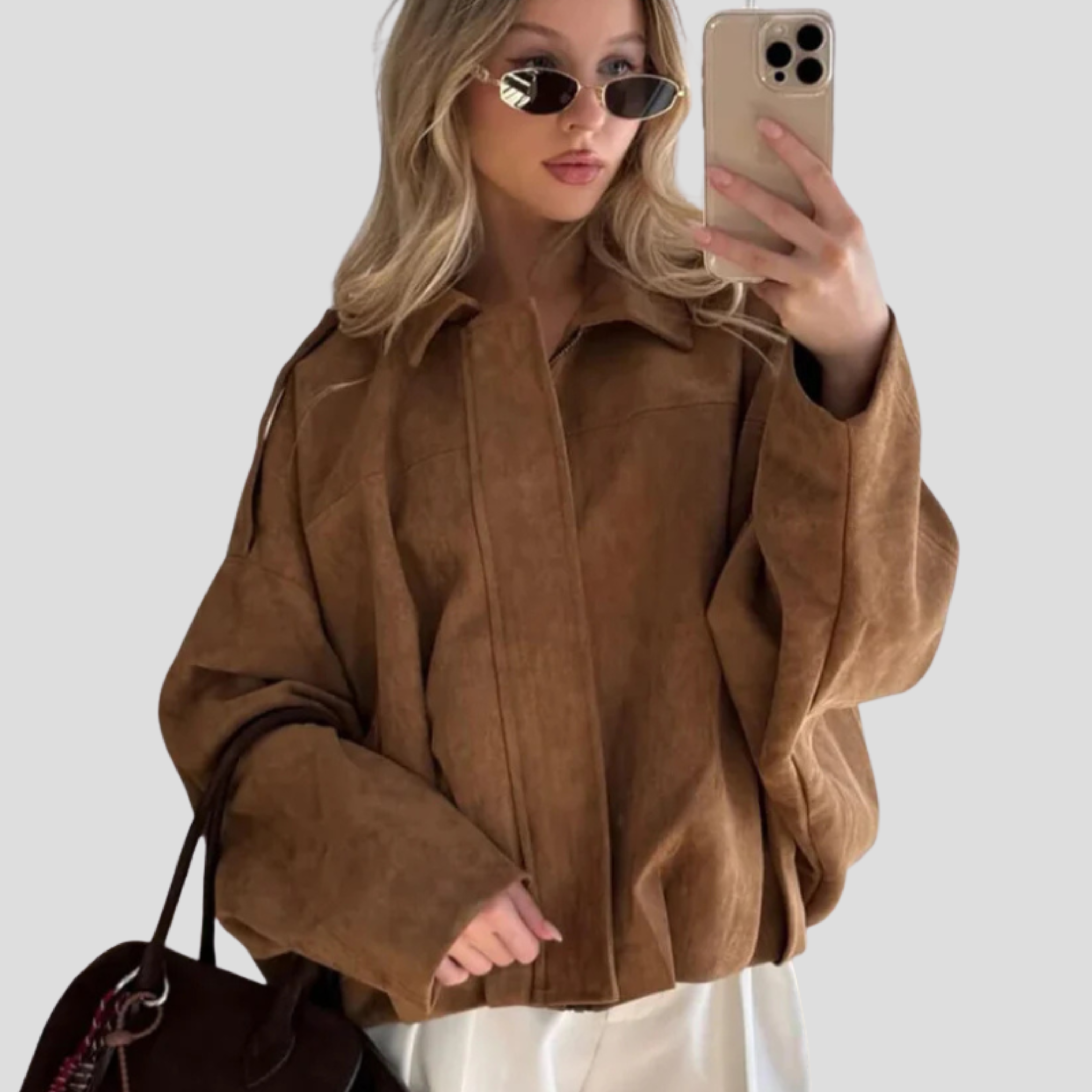 Women Bomber Jacket | Relaxed Silhouette & Minimal Detail Structure for Daily Wear