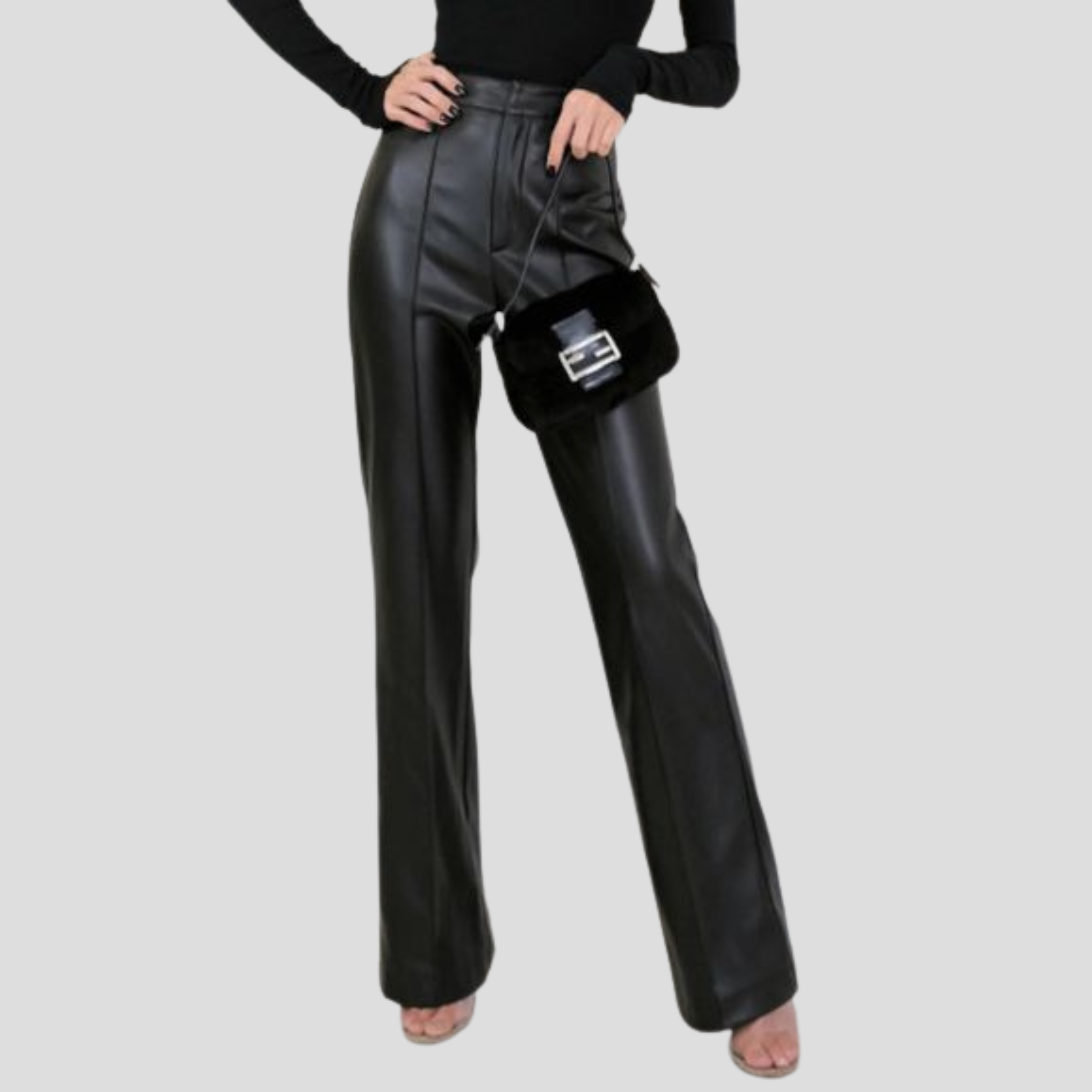 Women High-Waist Trousers | Straight-Leg Design & Contoured Waist Silhouette for Formal Wear