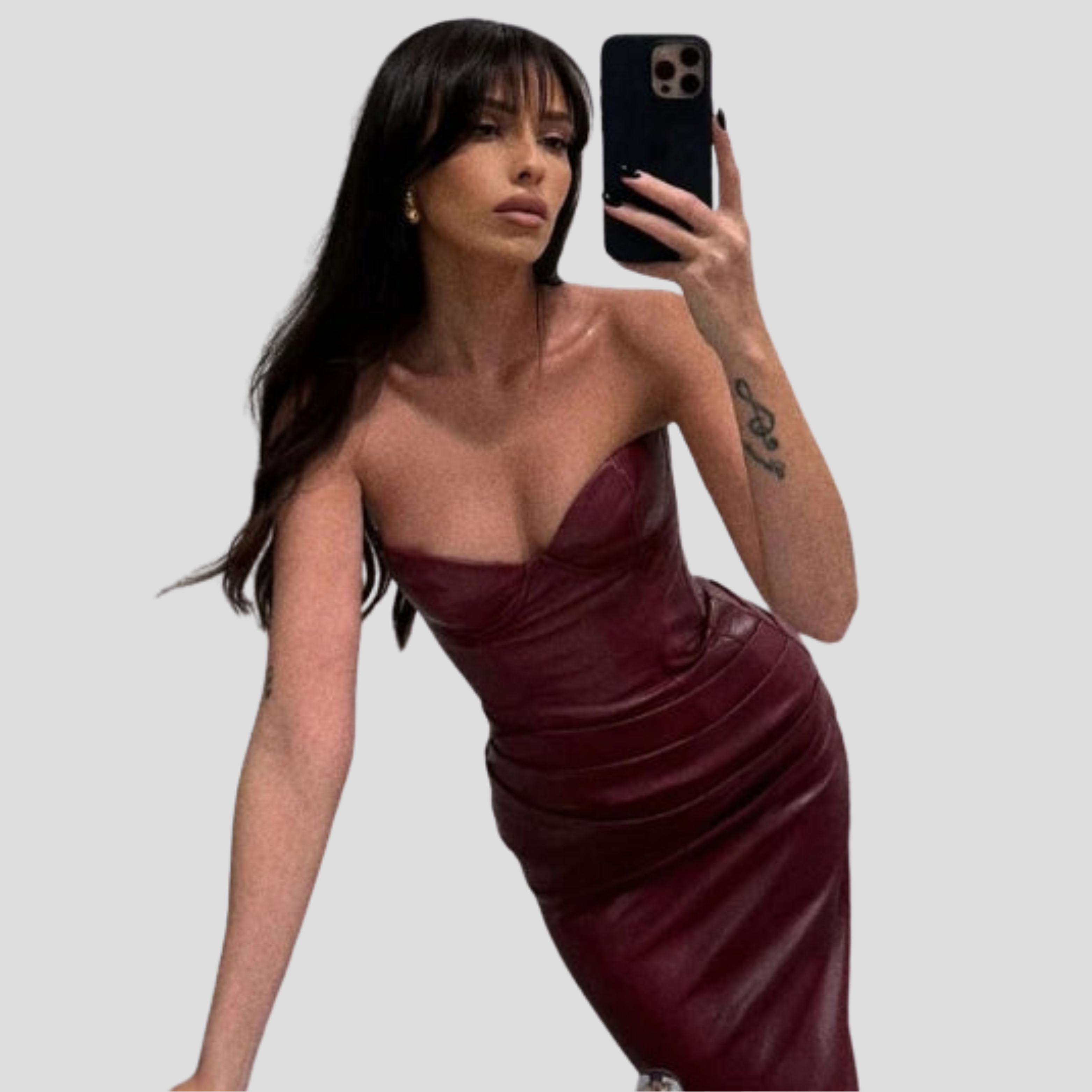 Women Strapless Dress | Bustier Bodice Design & Pencil Silhouette for Evening Wear