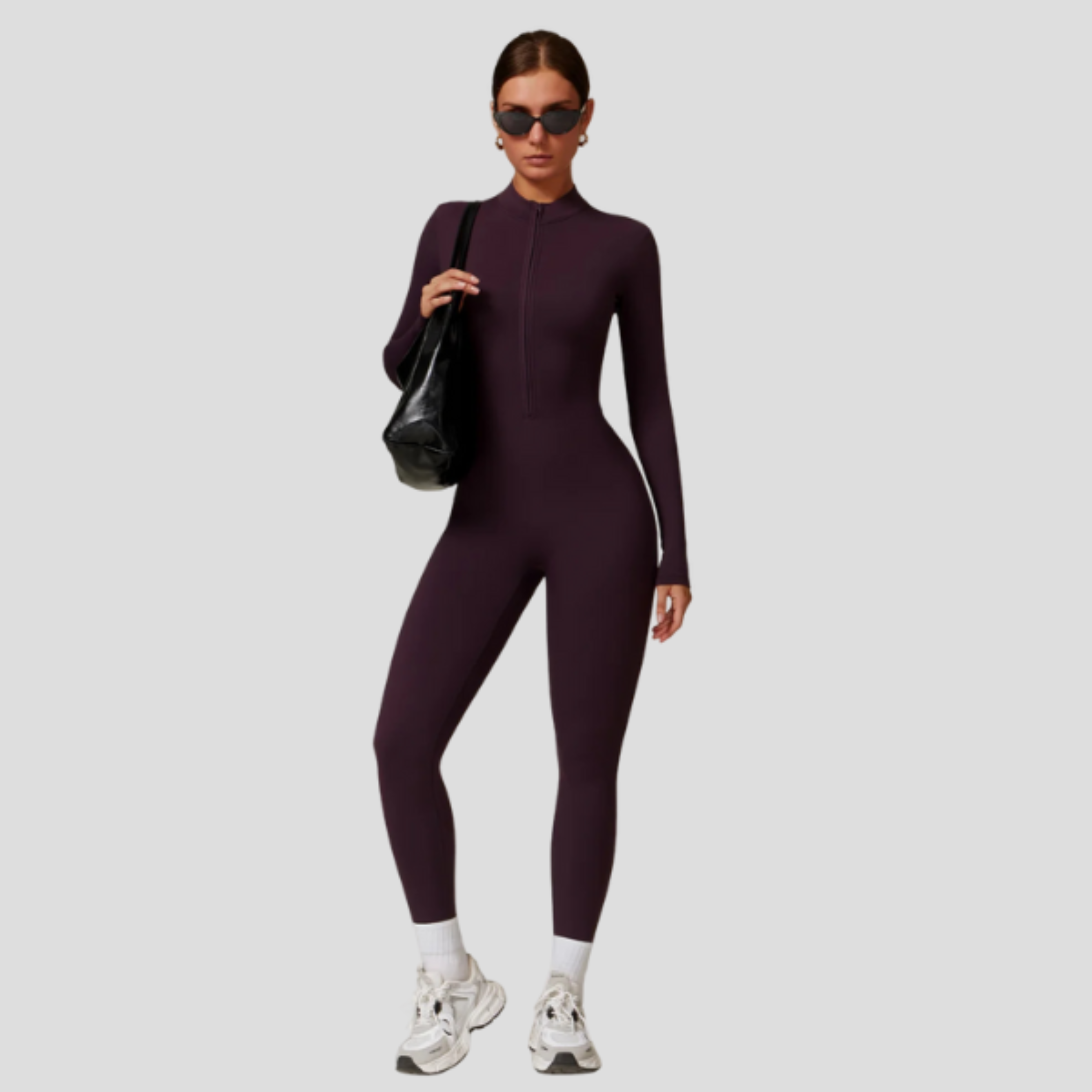 Women Jumpsuit | High Neck Zip Design & Streamlined Silhouette for Daily Wear