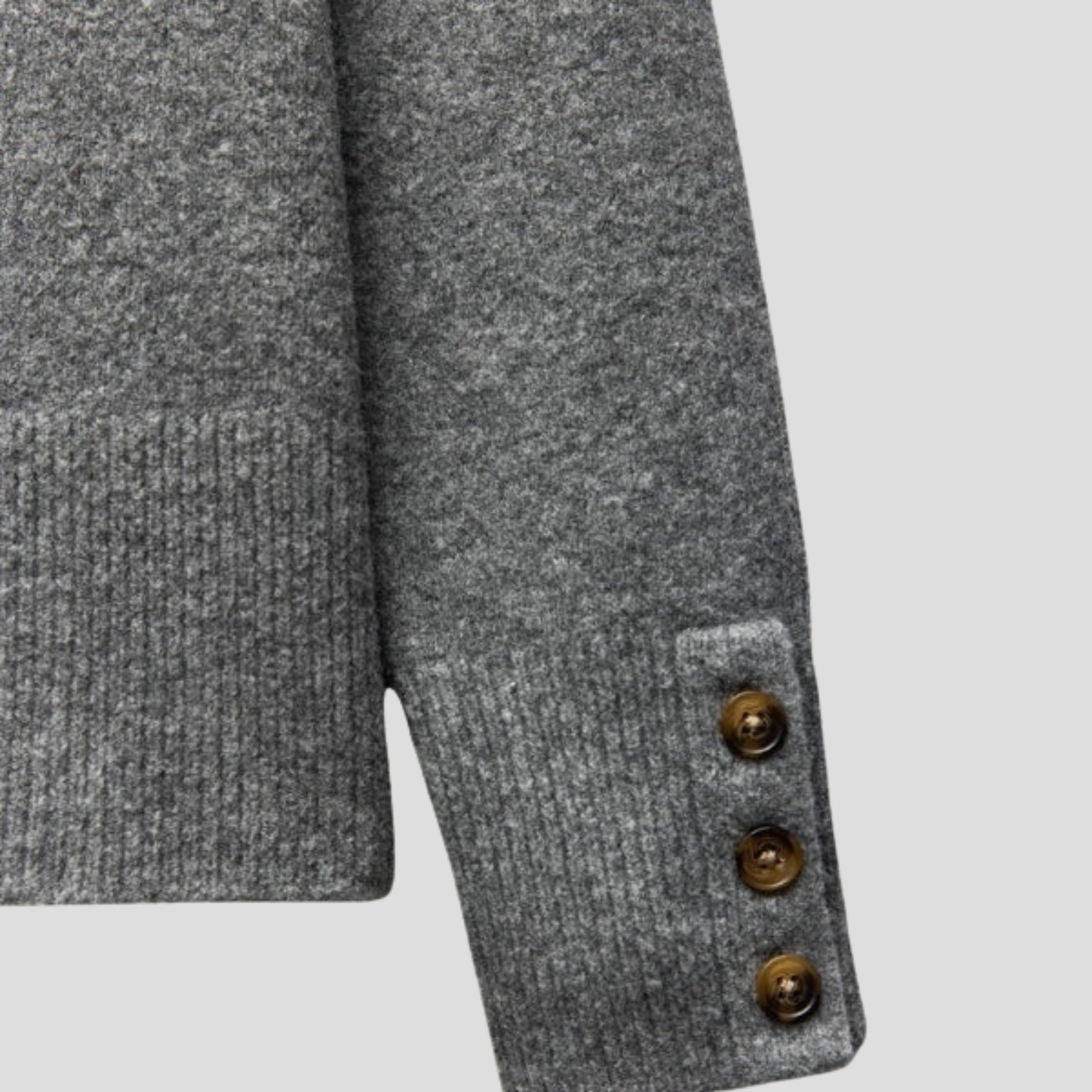 Women Sweater | Button Front Detail & Stand Collar Silhouette for Daily Wear