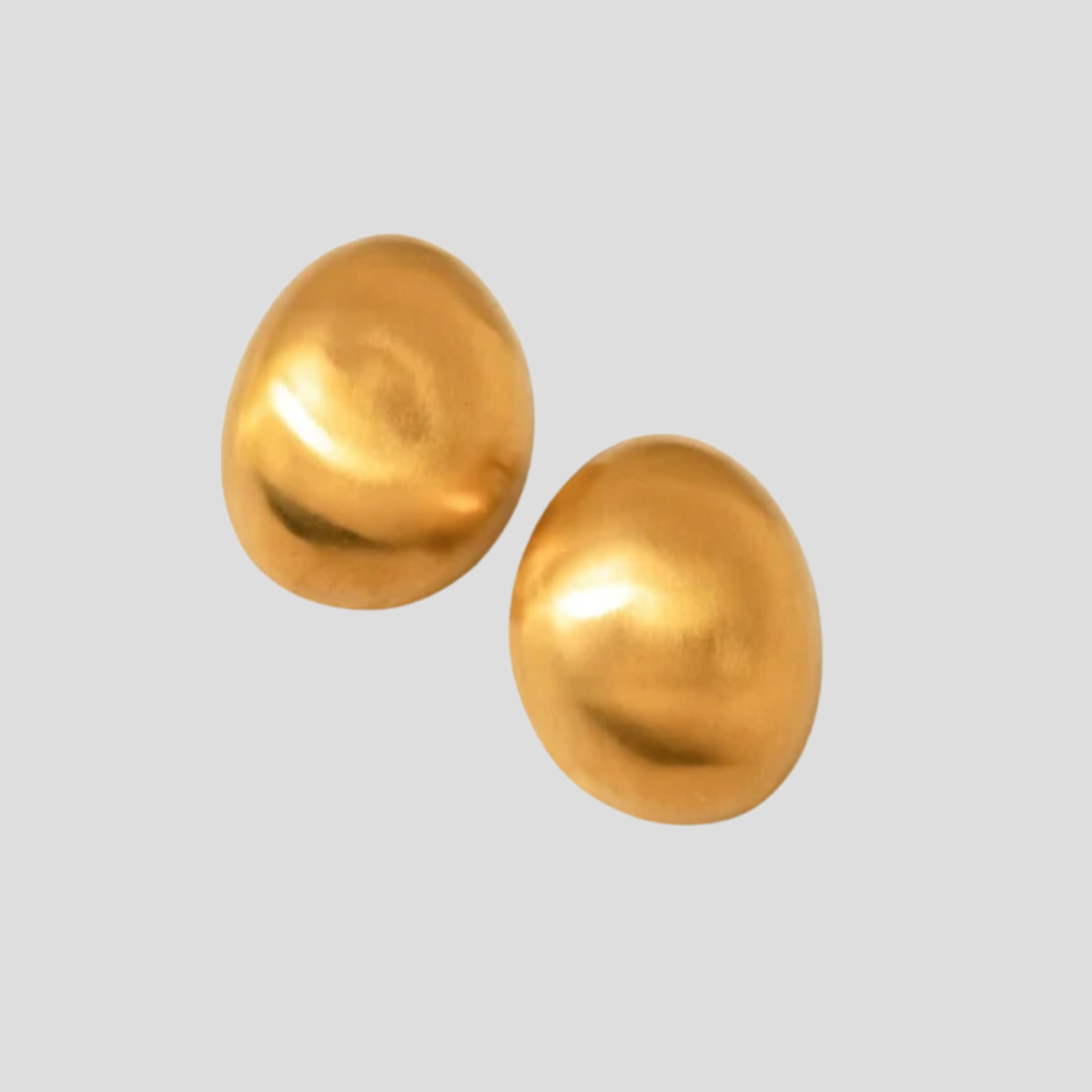 Women Stud Earrings | Dome Silhouette & Matte Gold Finish for Daily Wear