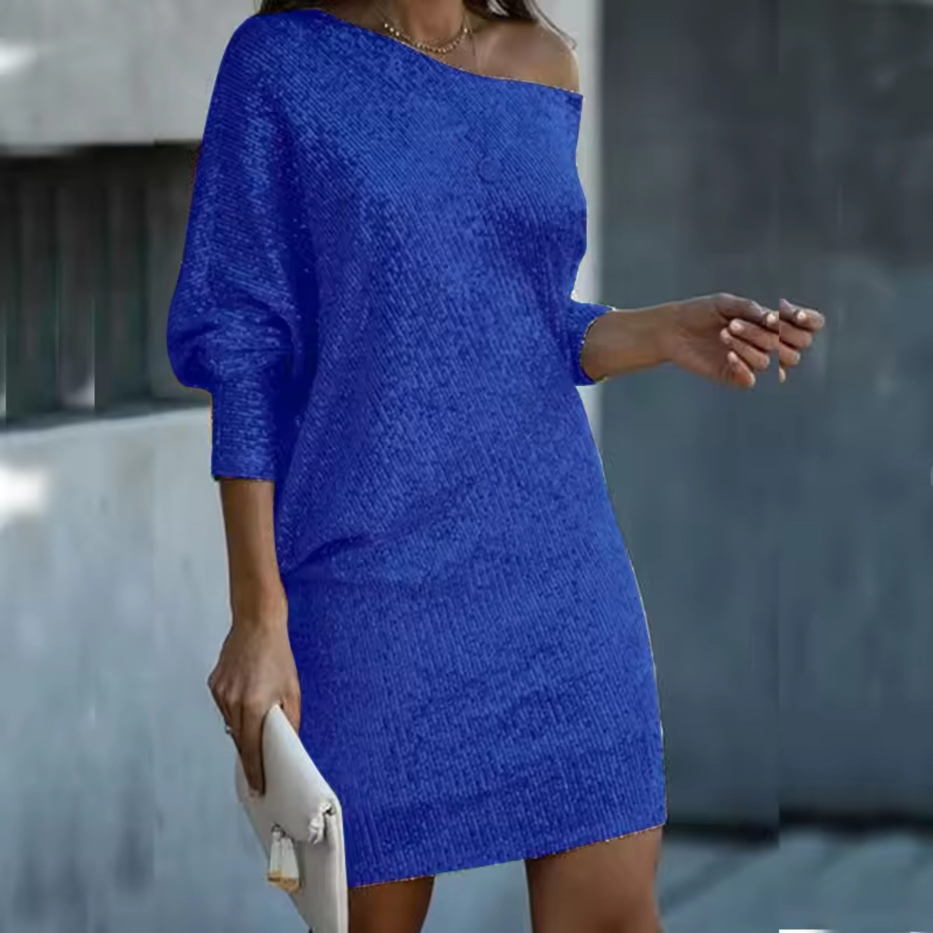 Women Mini Dress | Off-Shoulder Neckline & Relaxed Hem Silhouette for Daily Wear