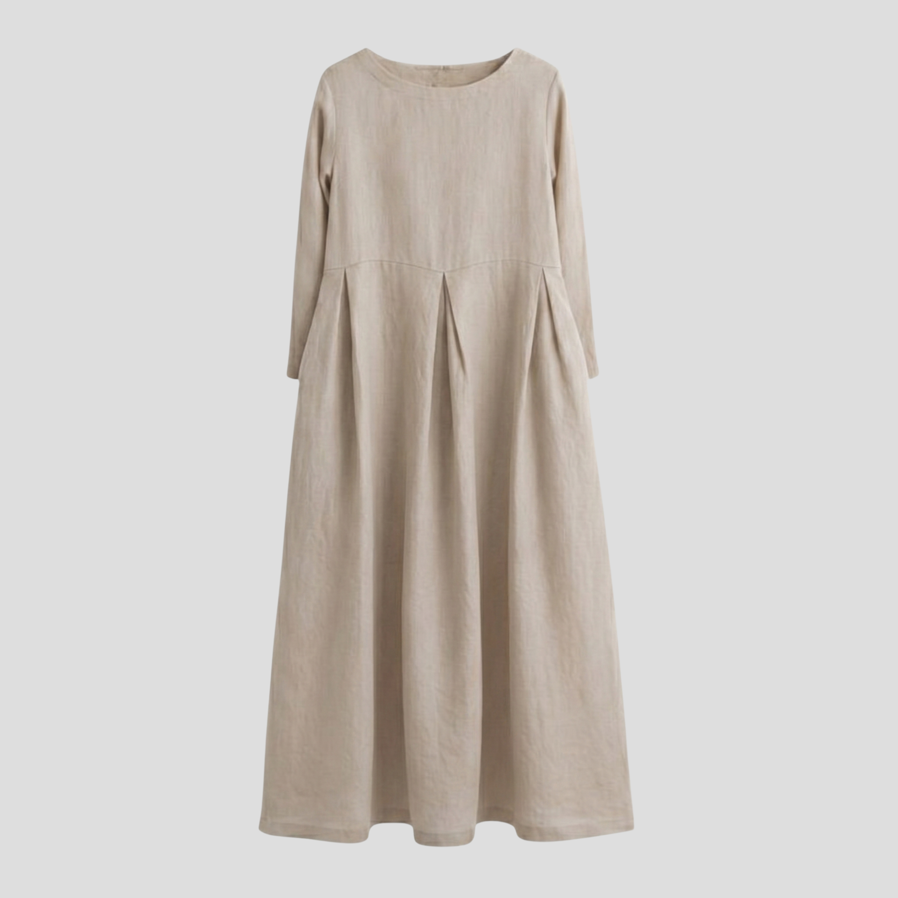 Women Midi Dress | Scoop Neckline Form & Pleated Waist Alignment for Occasion Wear
