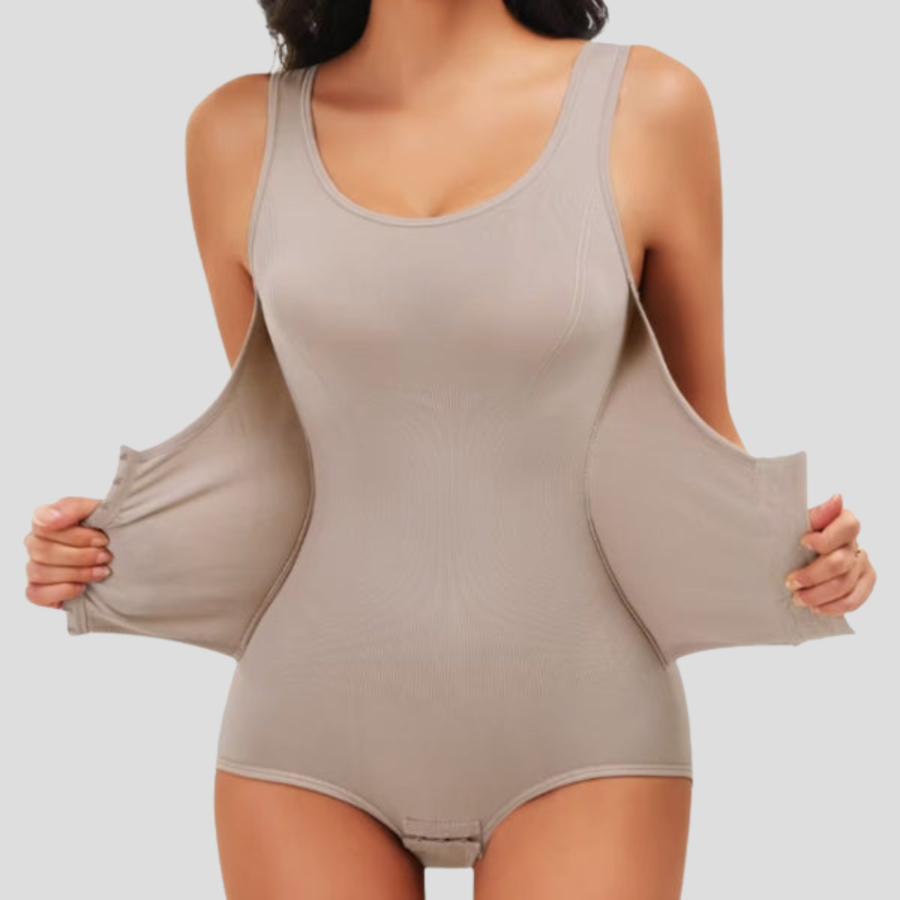 Women Sleeveless Bodysuit | Hook-Front Closure & Ribbed Structured Silhouette for Layering